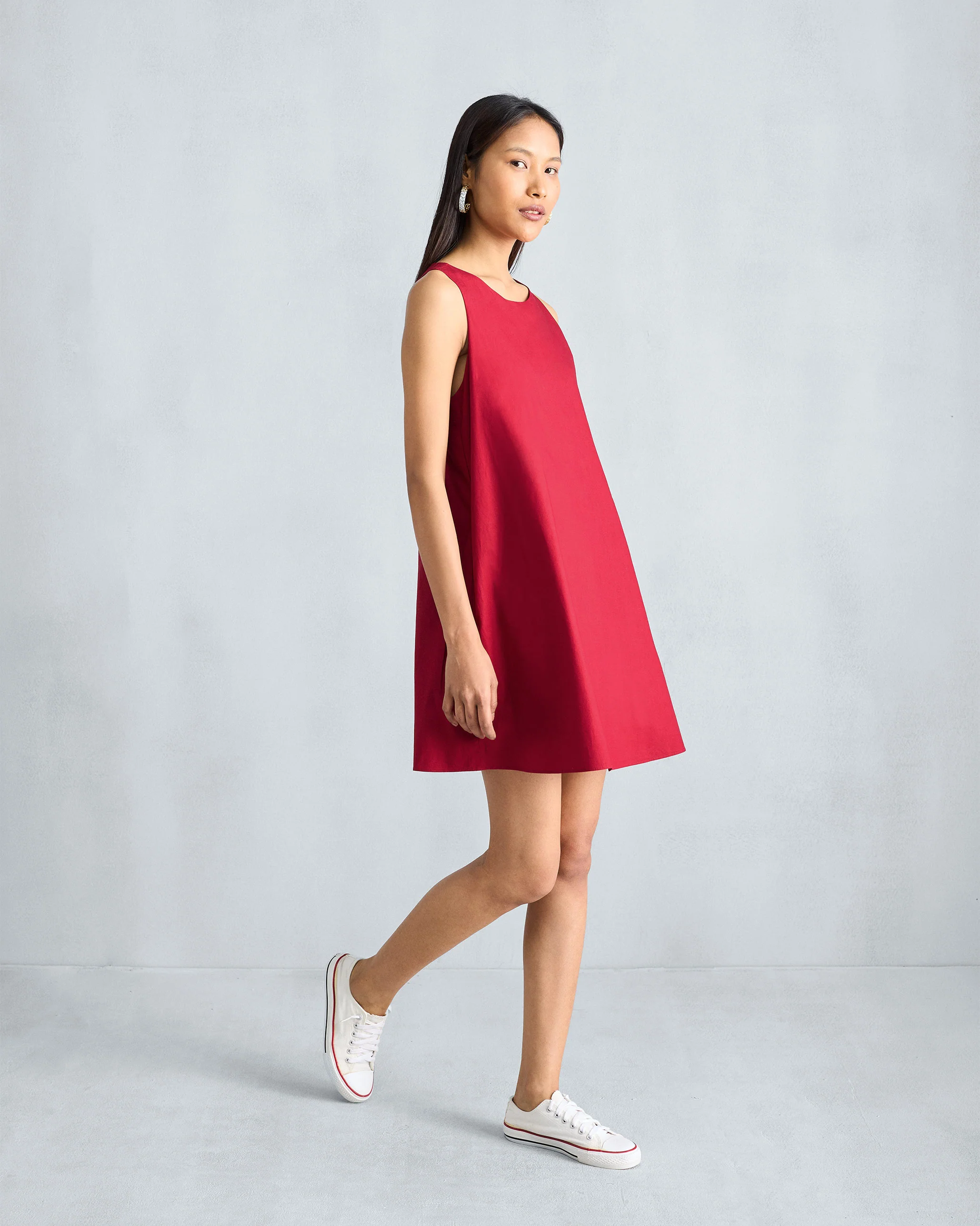 Short Racerback Dress - Red - Image 3