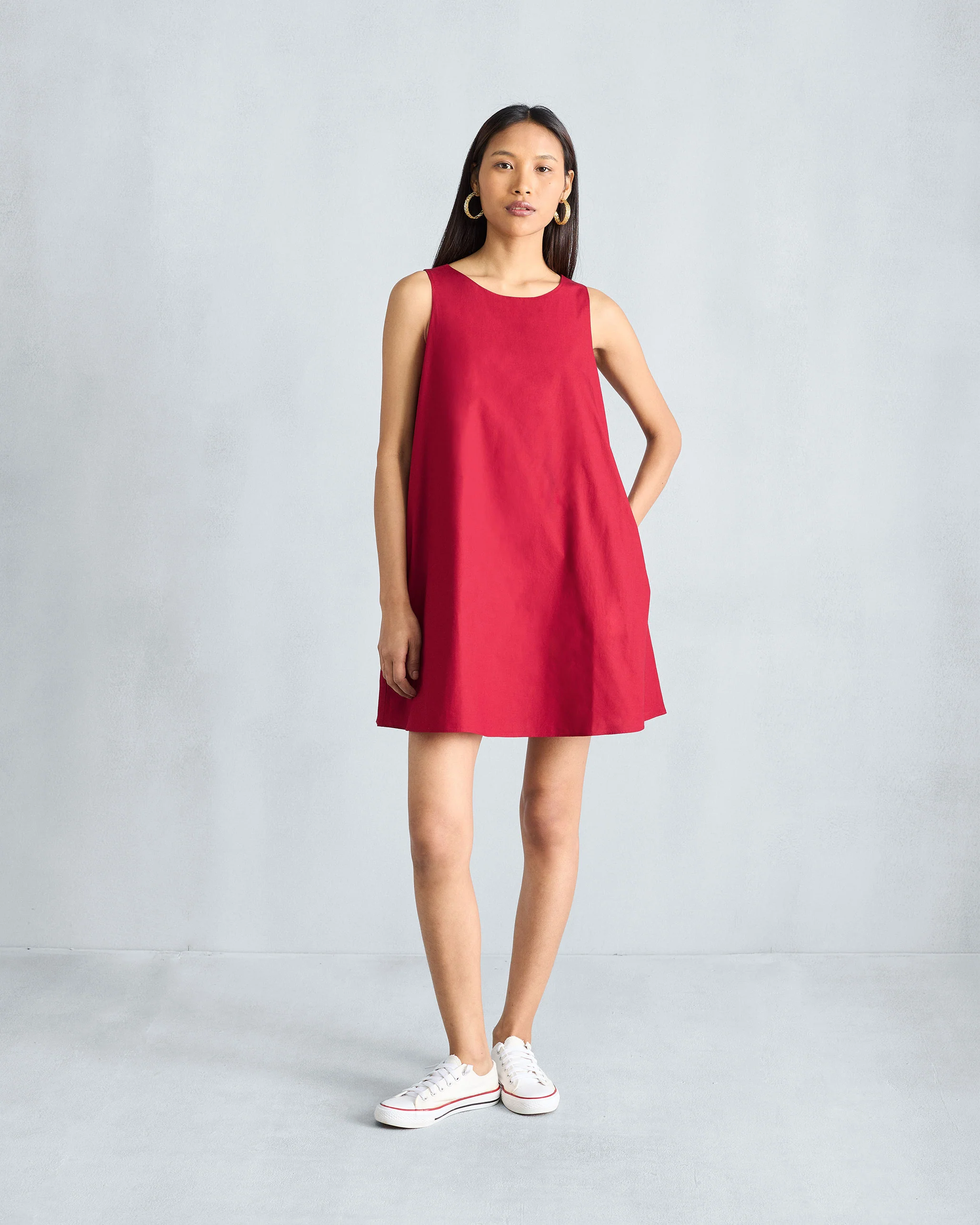 Short Racerback Dress - Red - Image 5