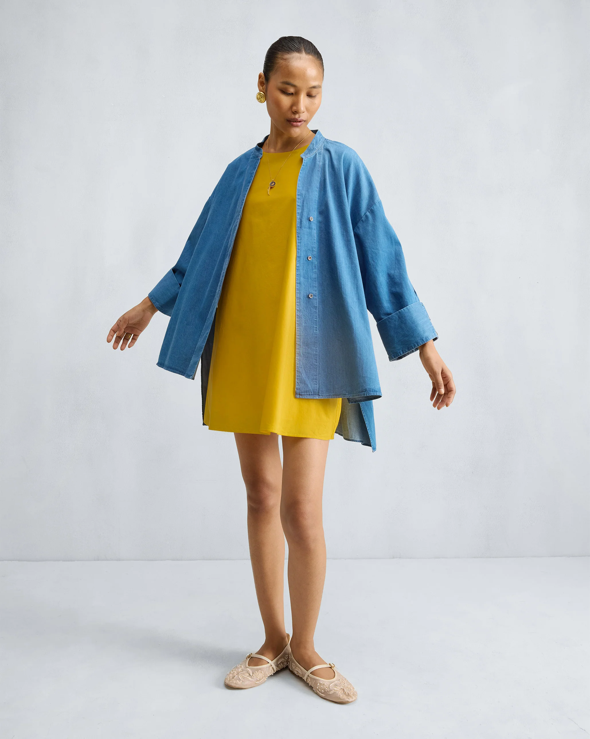 Short Racerback Dress - Yellow - Image 6