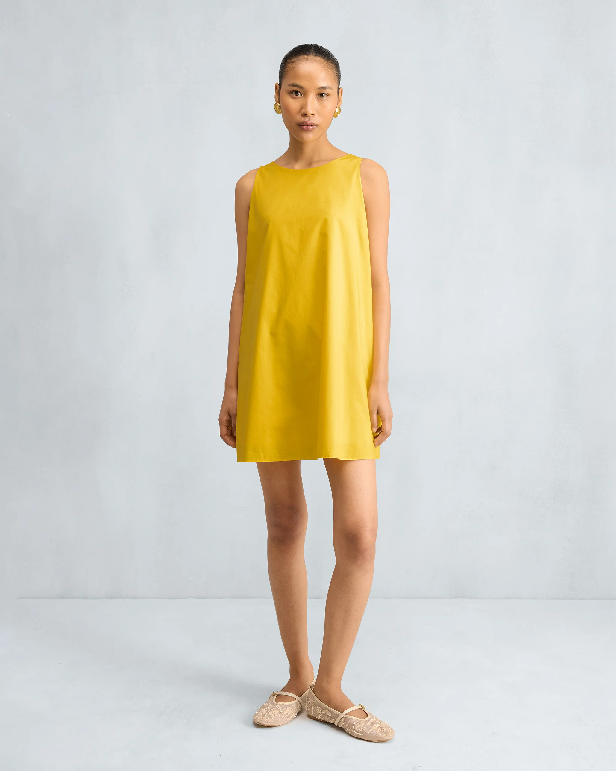 Short Racerback Dress - Yellow - Image 7