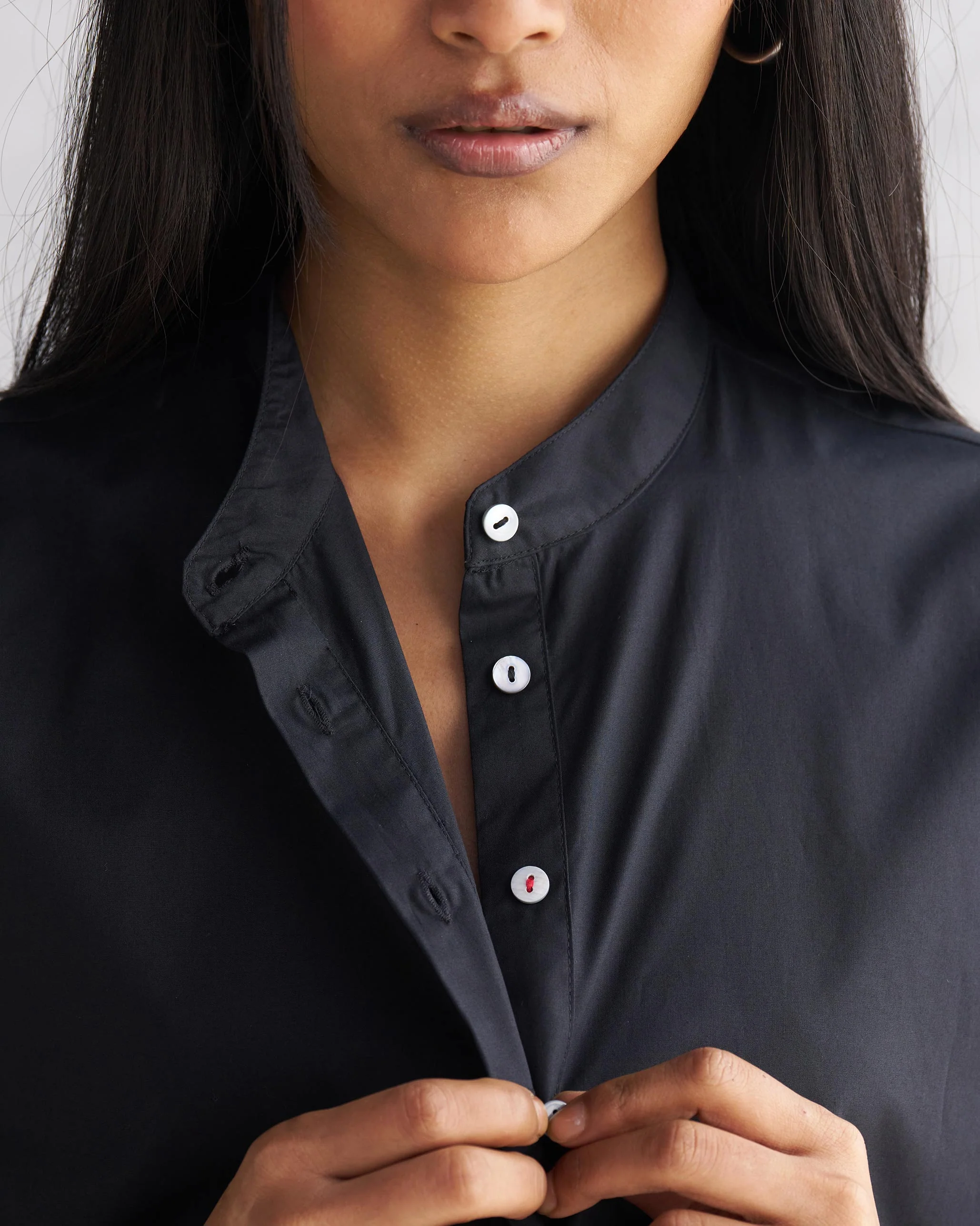 Short Sleeve Kurta - Black - Image 2