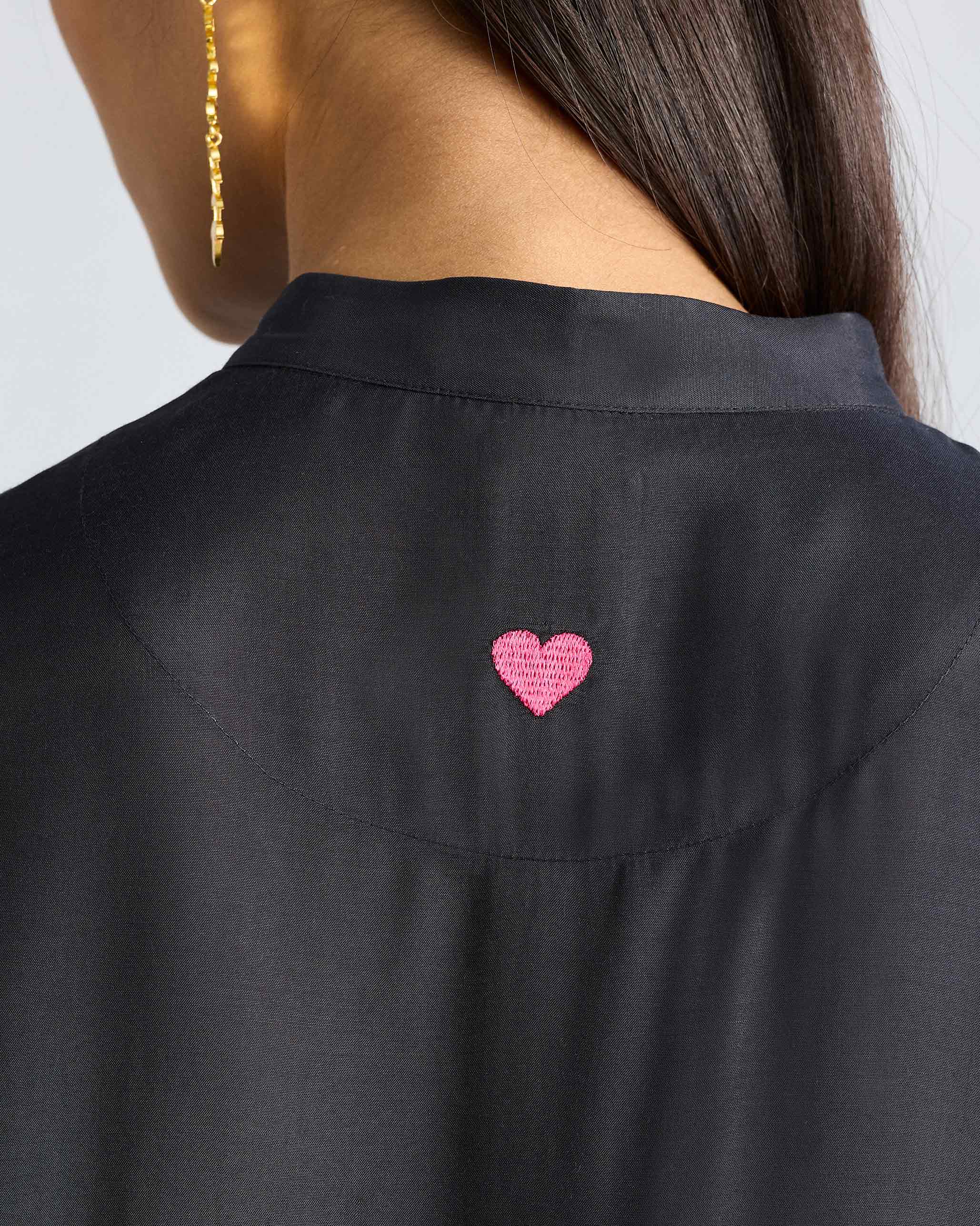 Short Sleeve Kurta - Black - Image 2