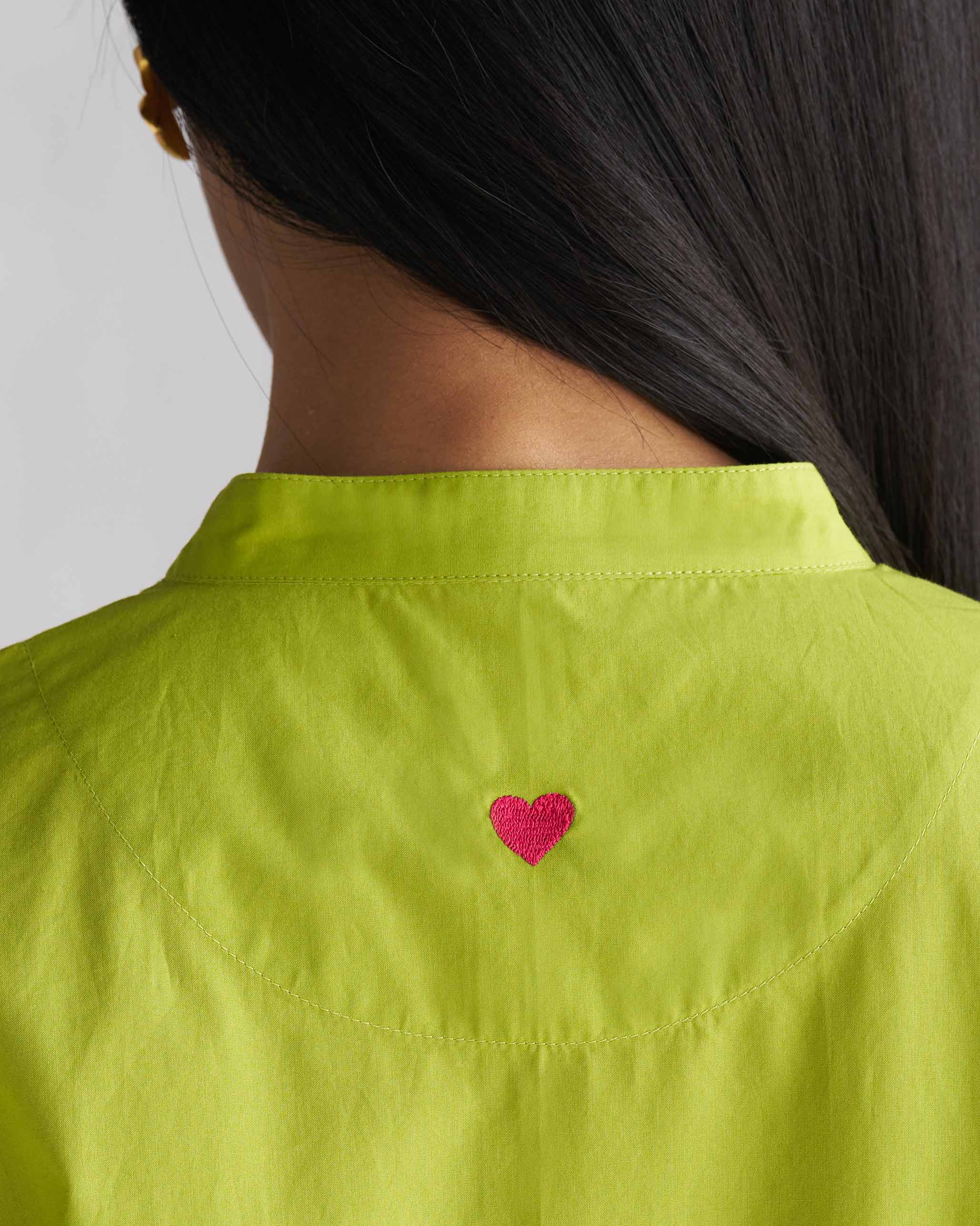 Short Sleeve Kurta - Lime - Image 2