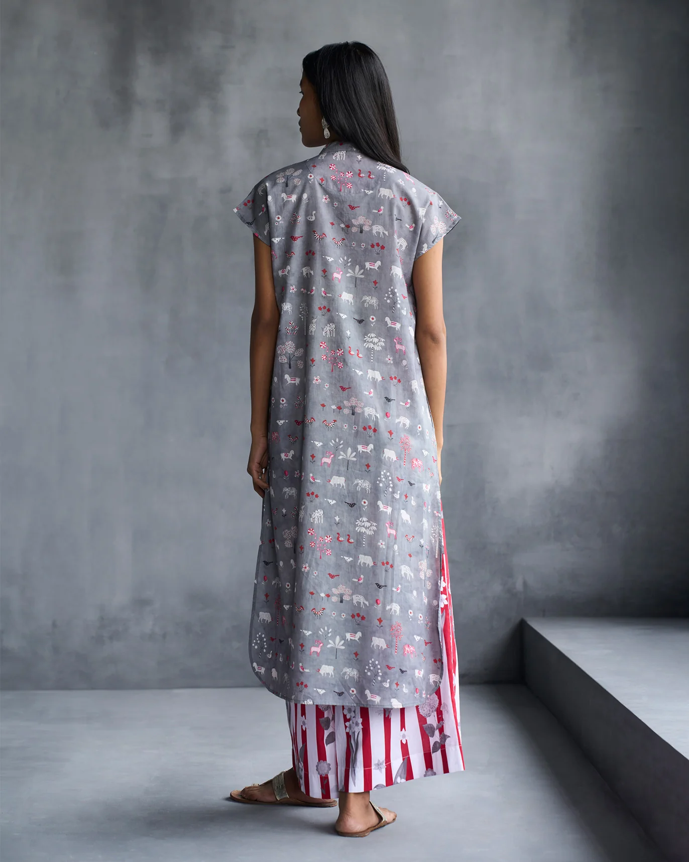 Short Sleeve Kurta - Multi - Image 3