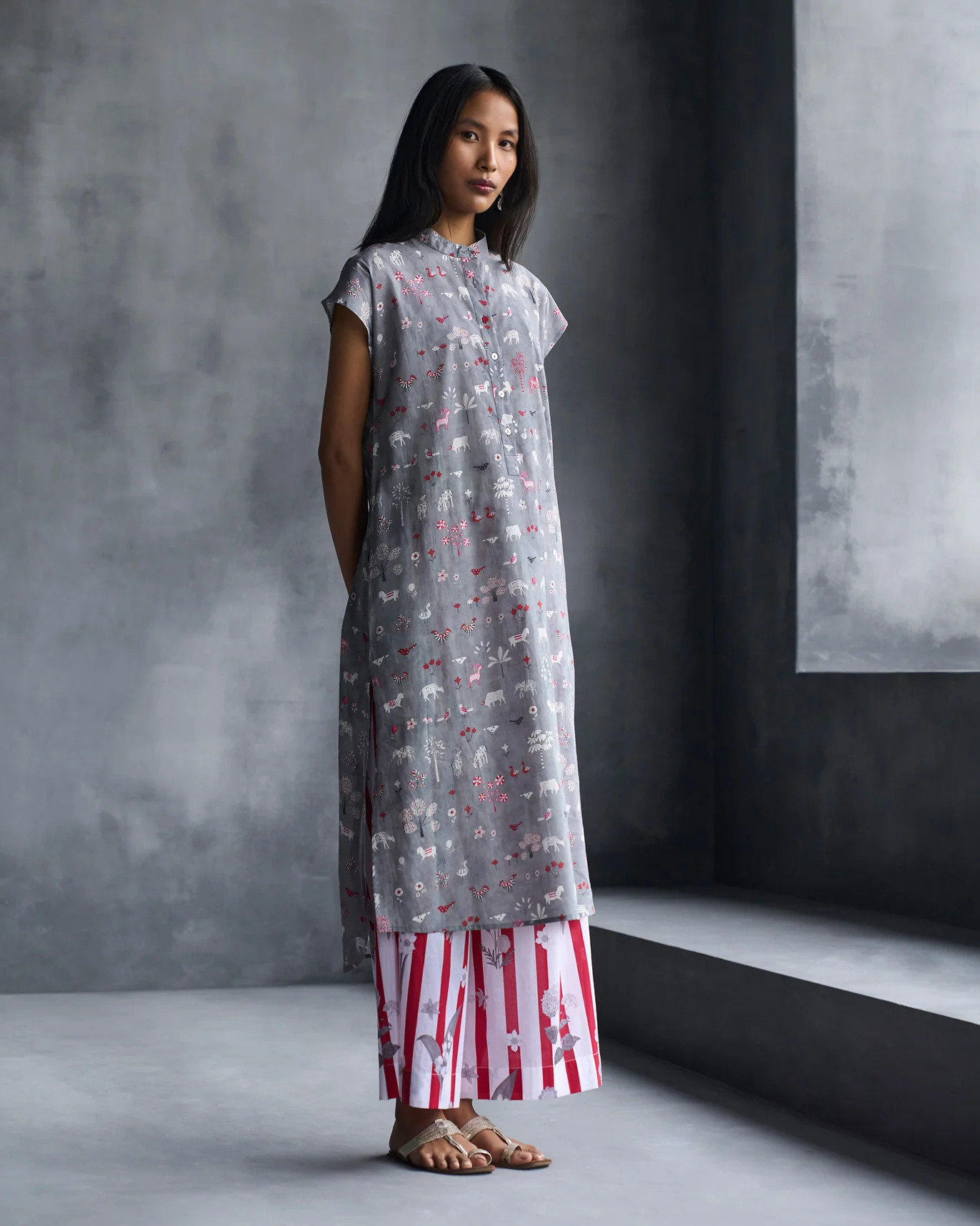 Short Sleeve Kurta - Multi - Image 4