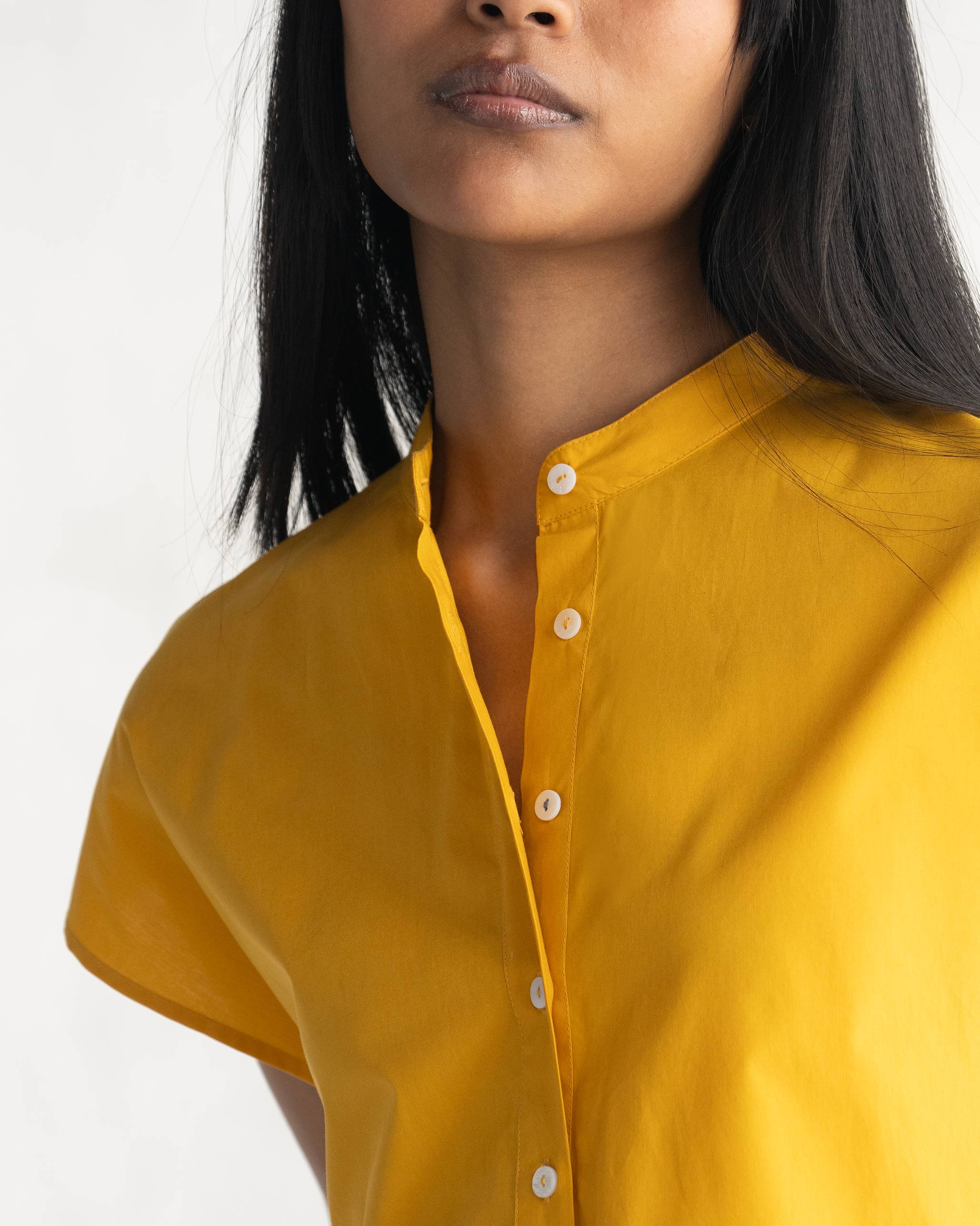 Short Sleeve Kurta - Ochre - Image 2