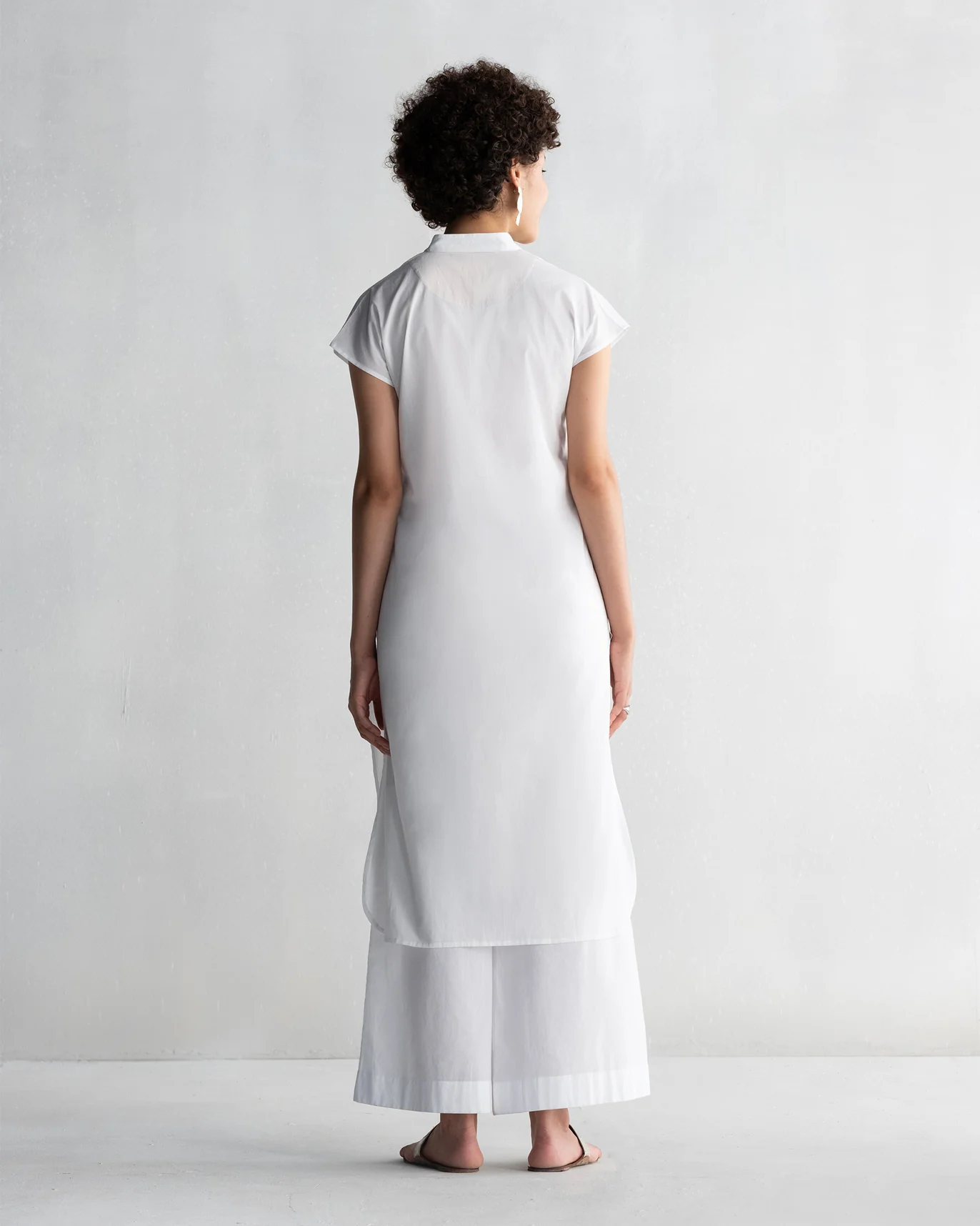Short Sleeve Kurta - White - Image 4