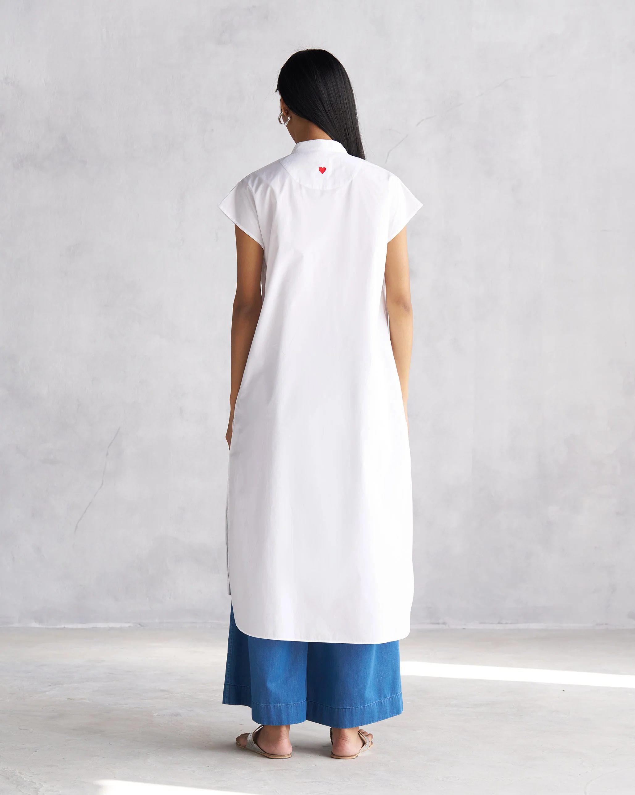 Short Sleeve Kurta - White - Image 4