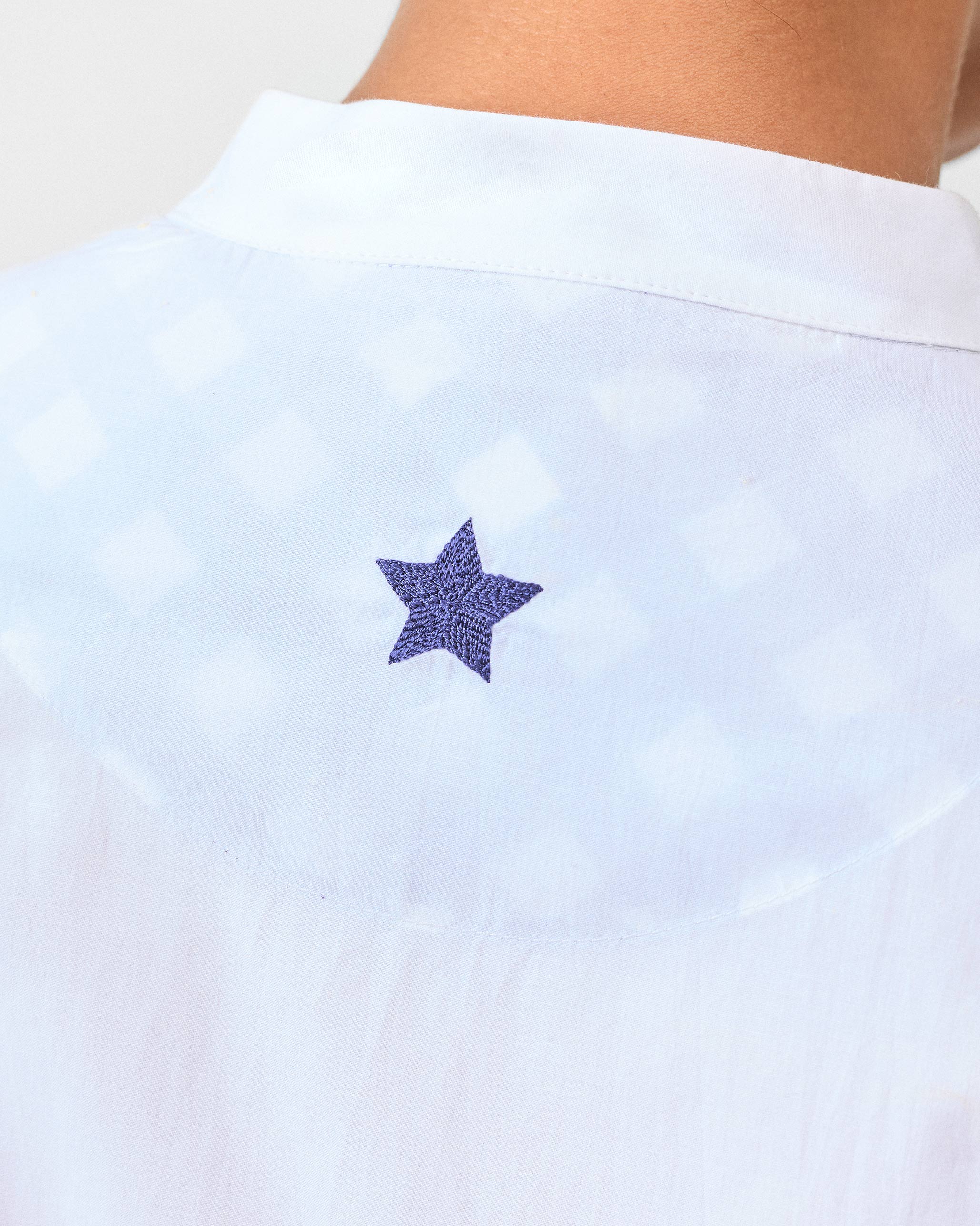 Short Sleeve Kurta - White & Fuchsia Printed - Image 5