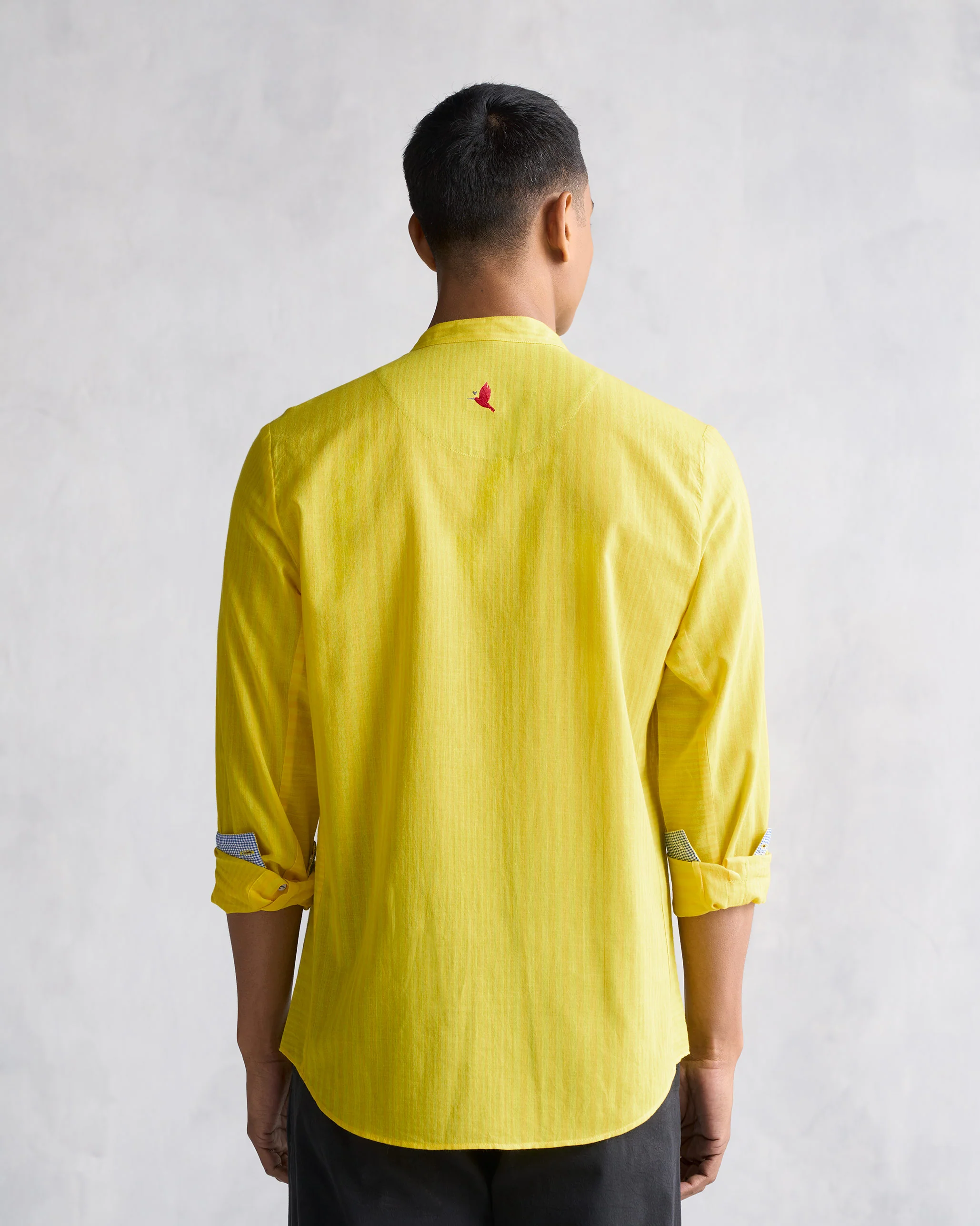 Side Placket Shirt - Yellow - Image 5