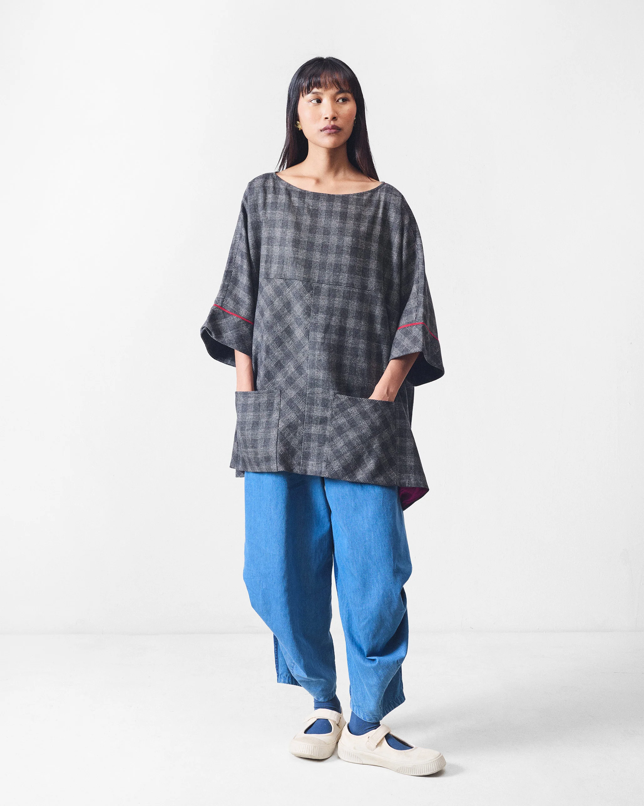 Side Tuck Pants - Denim - Image 6