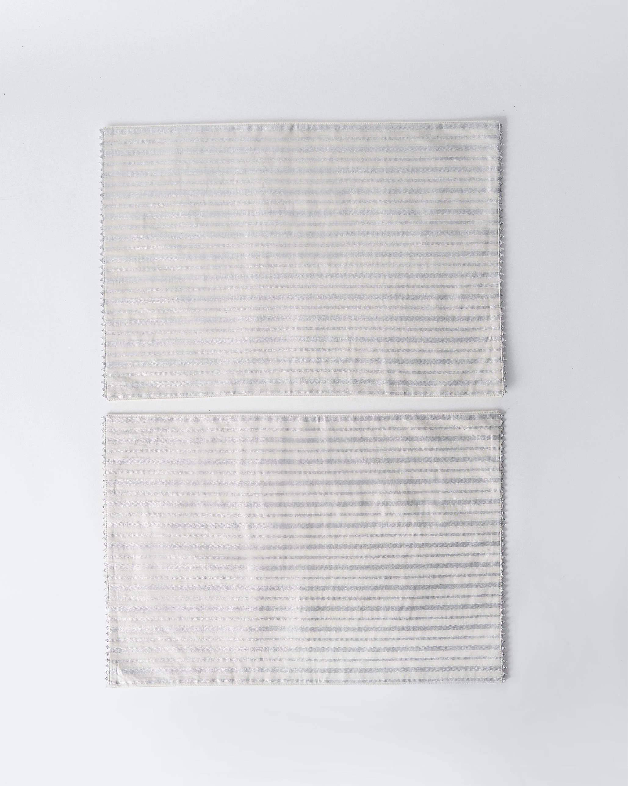 Silver Chanderi Placemat - Set of 2 - Image 2