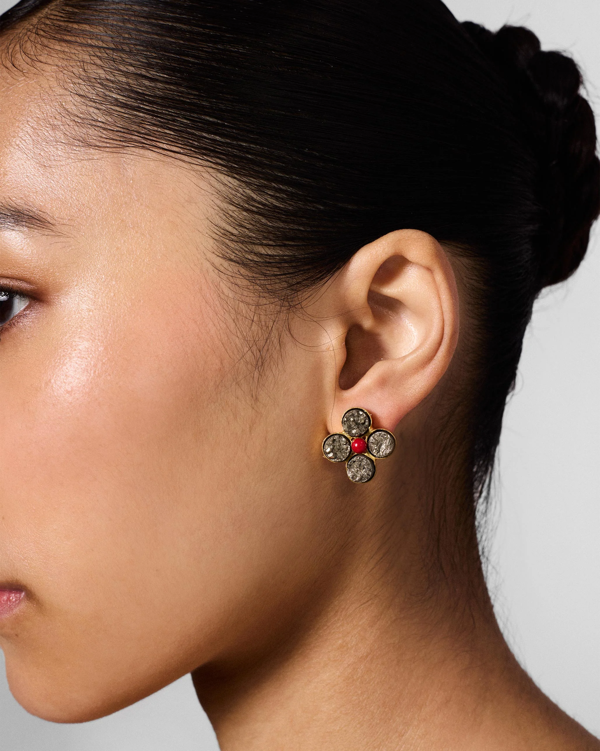 Sindhu Studs - Gold - Image 5