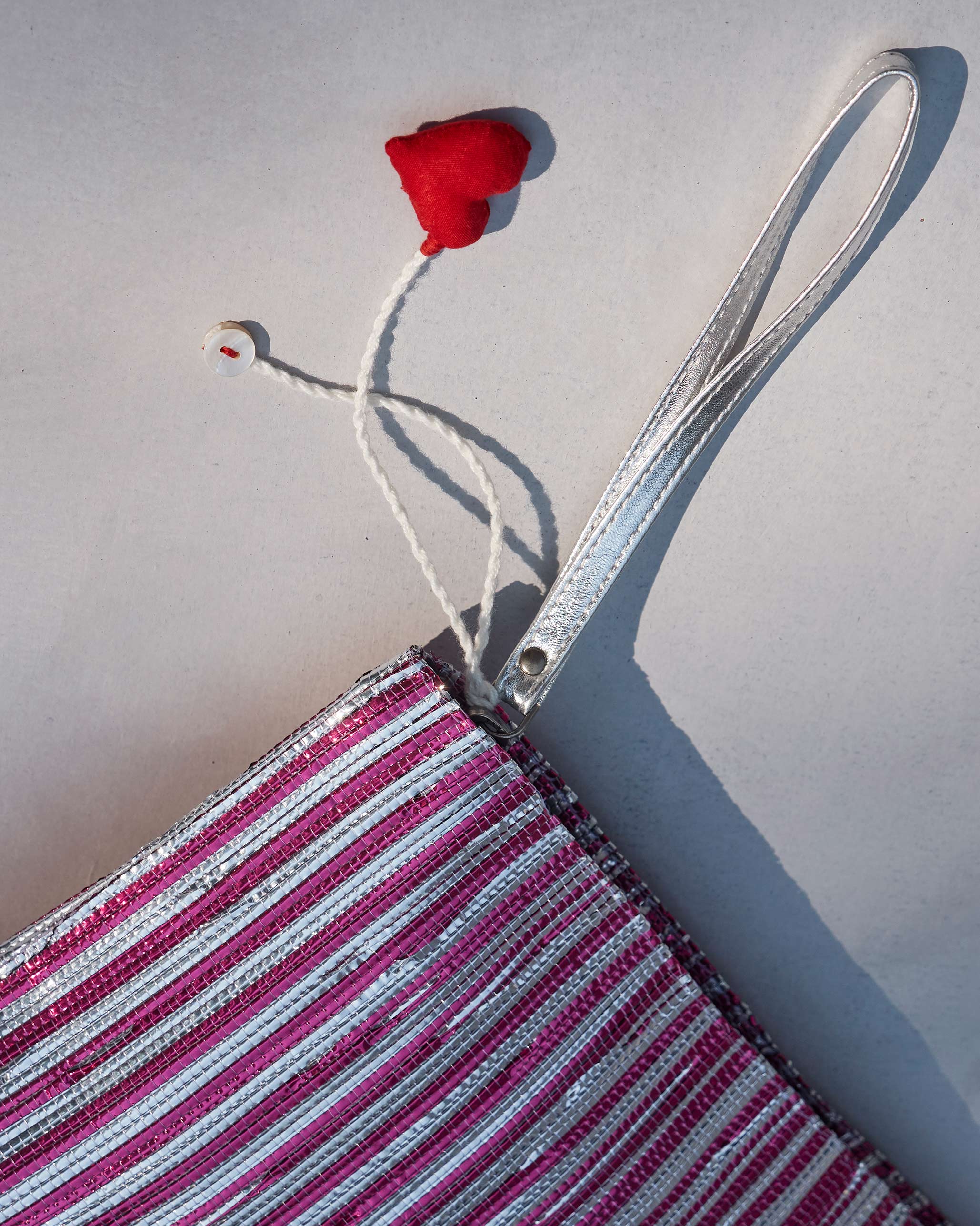 Sitara Clutch - Silver & Pink - Image 2