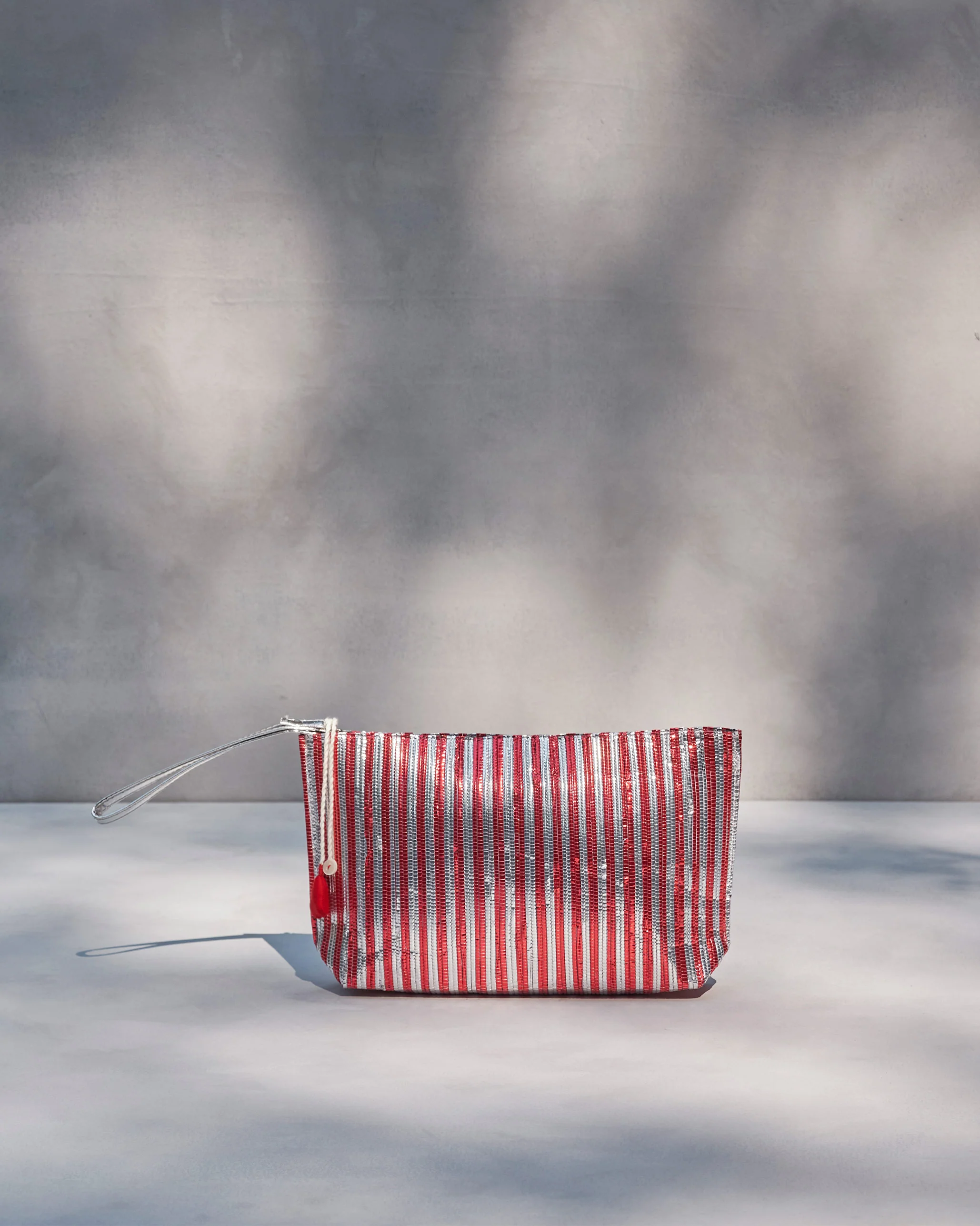 Sitara Clutch - Silver & Red - Image 4