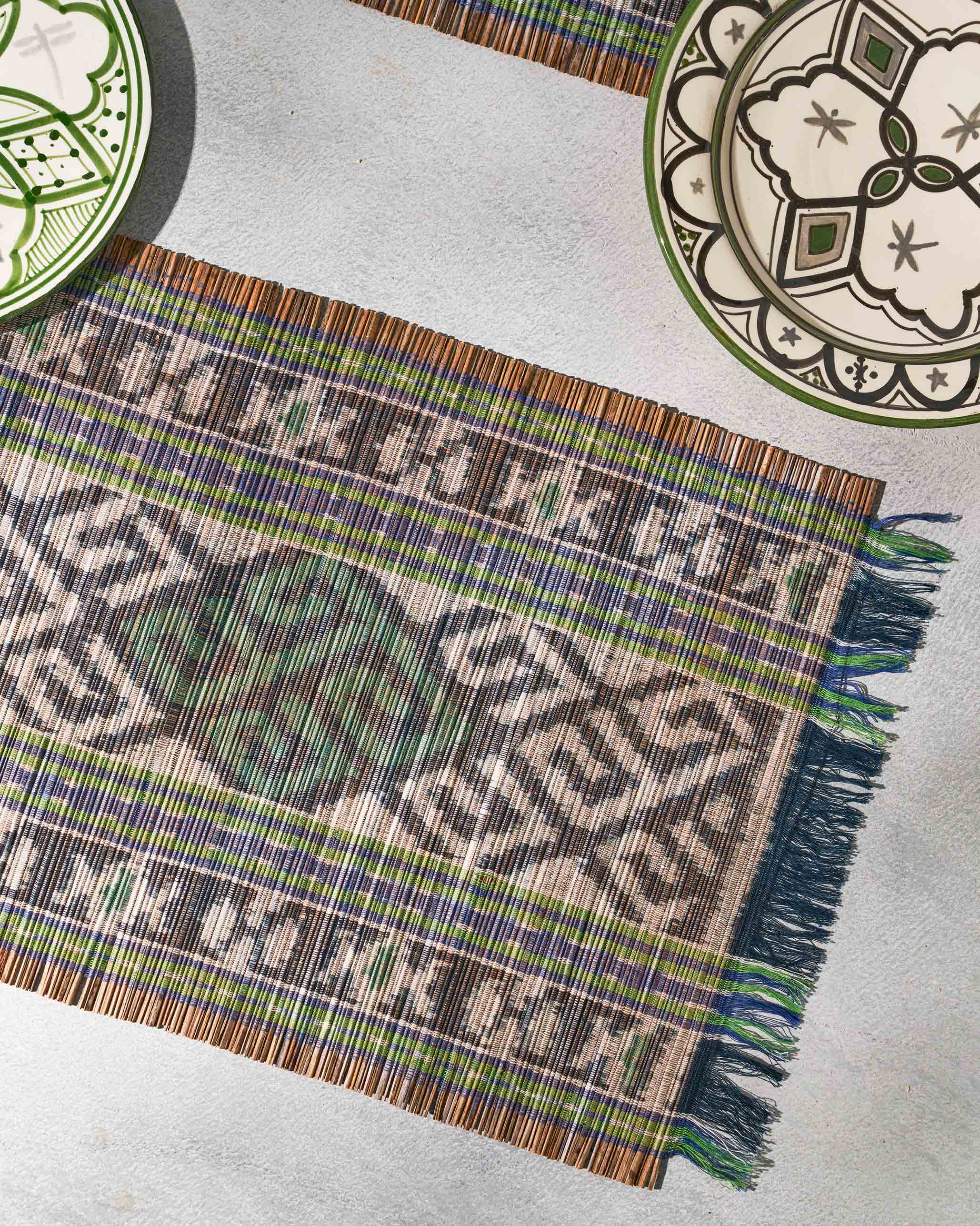 Sitara Ikat Placemat - Green - Image 3