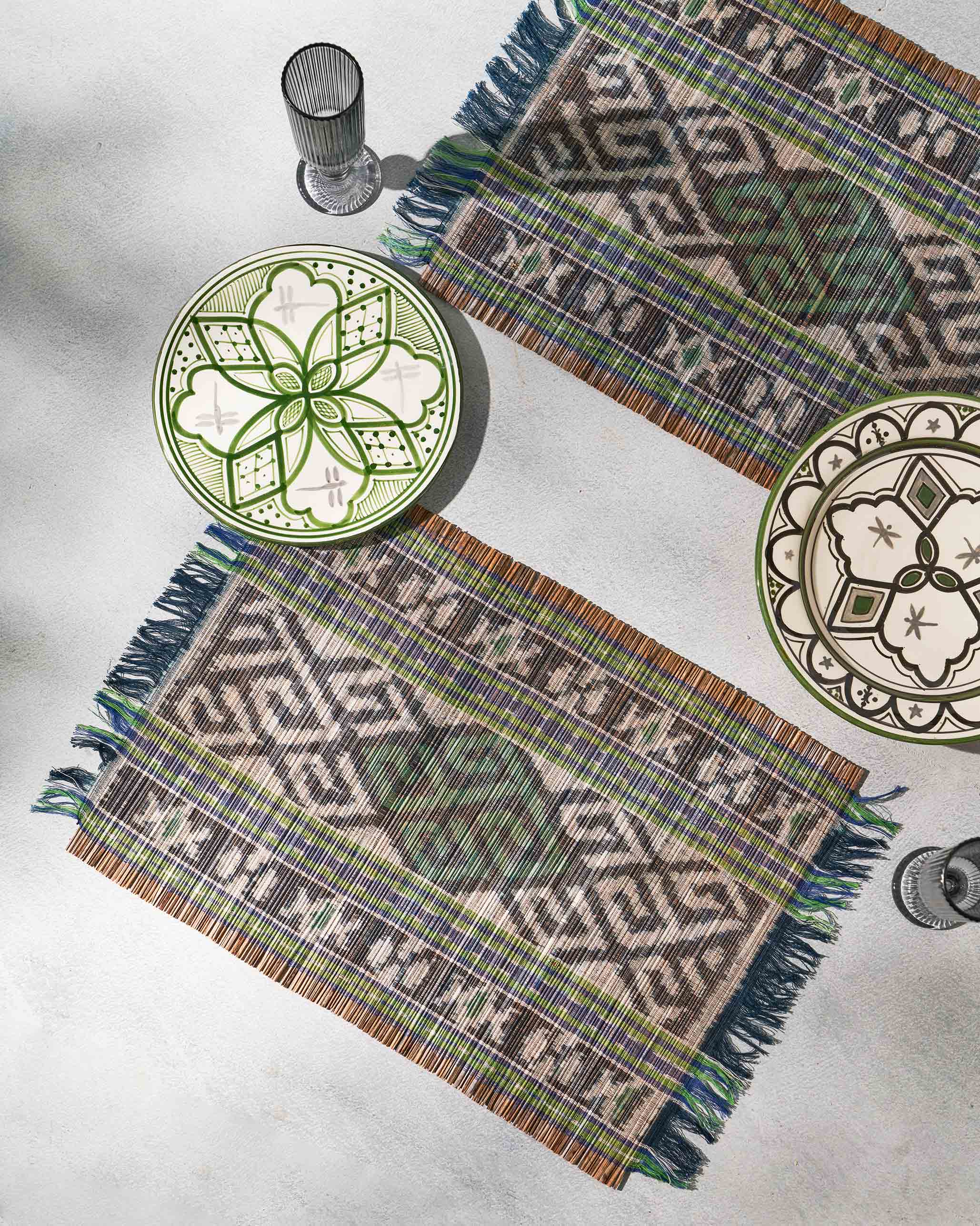 Sitara Ikat Placemat - Green - Image 4