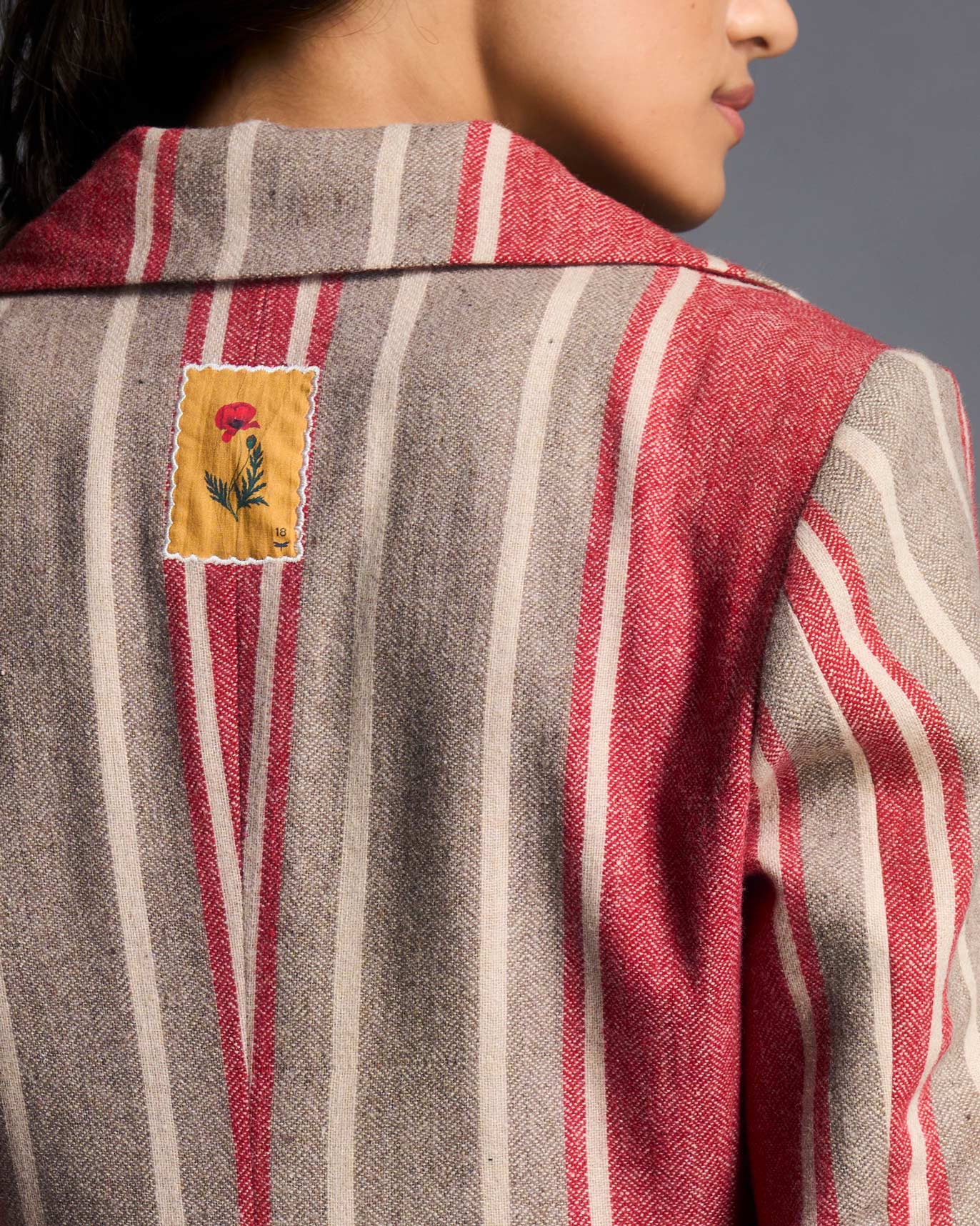 Sitara Outerwear - Red & Beige - Image 2