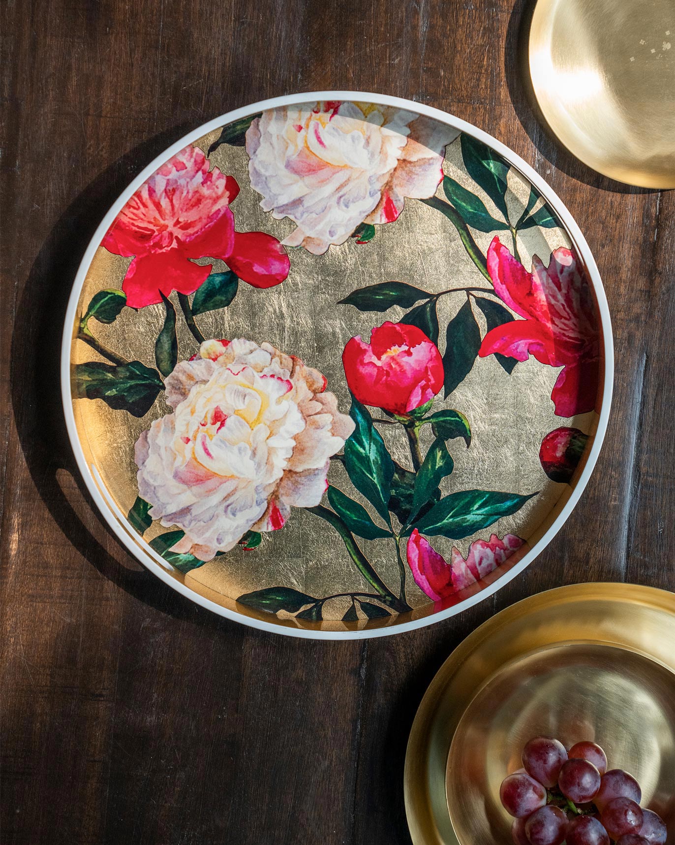 Sitara Peony Tray - Round - Image 4