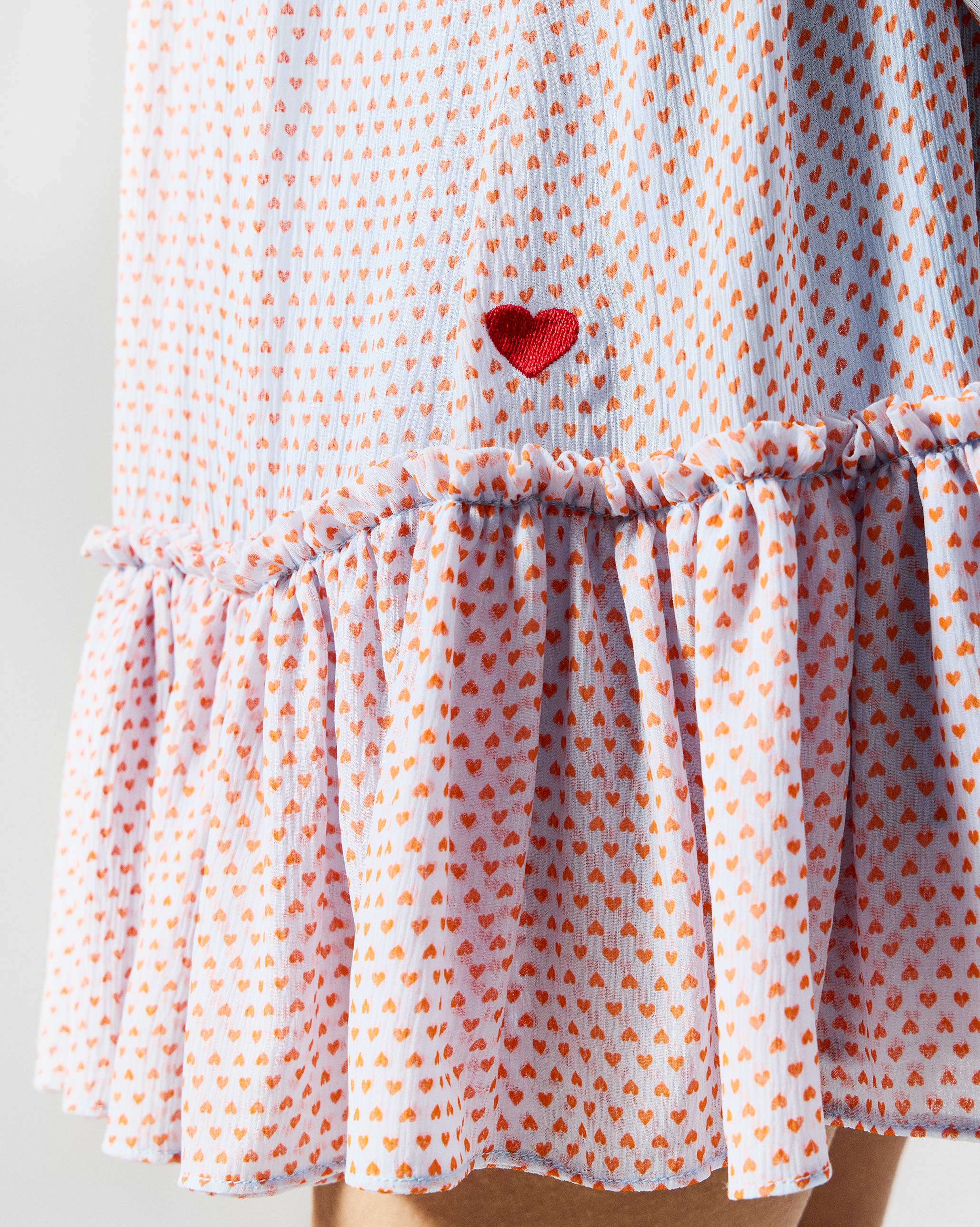 Siya Dress - Blue & Orange Printed - Image 4