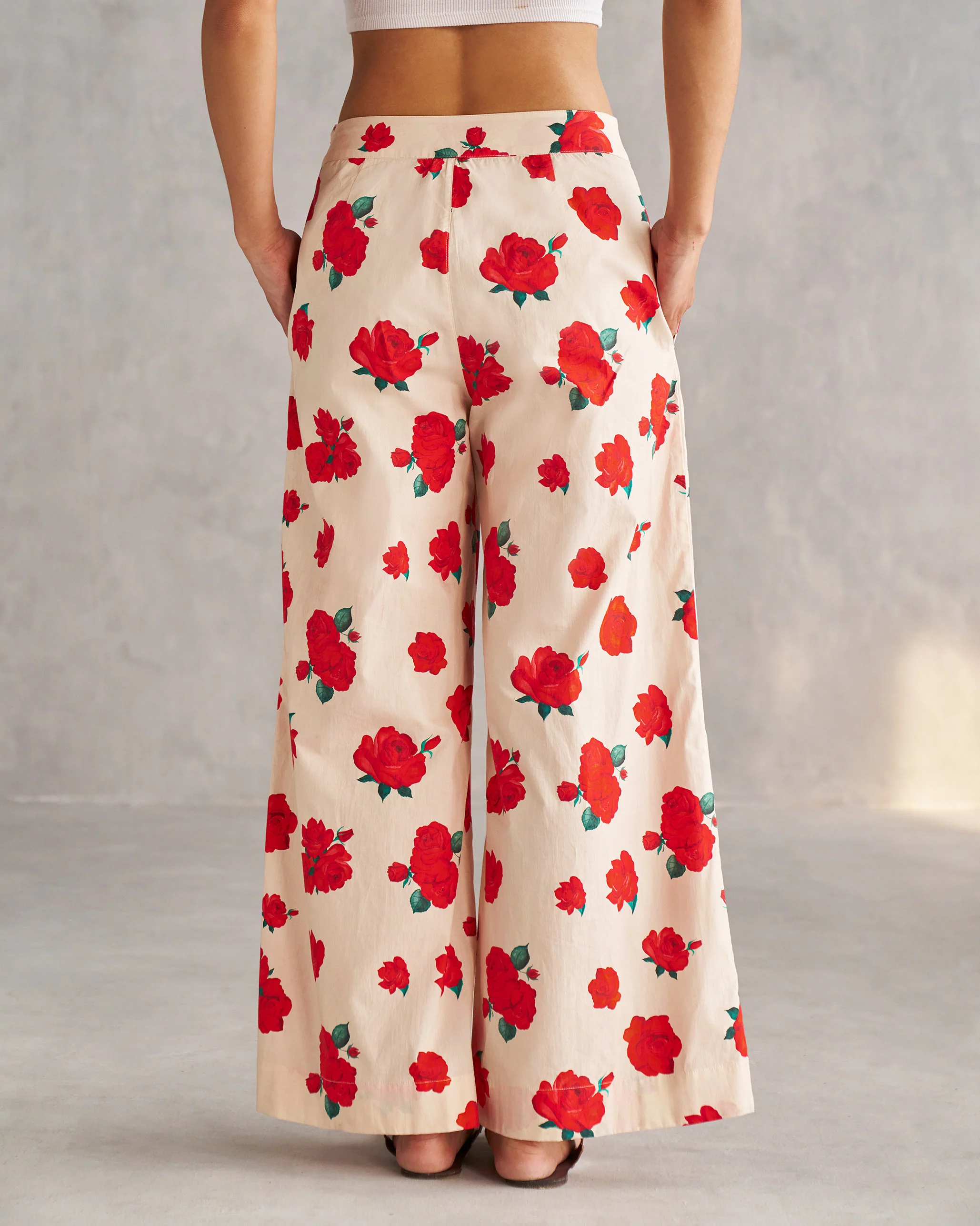 Sky Pants - Ivory & Red - Image 3