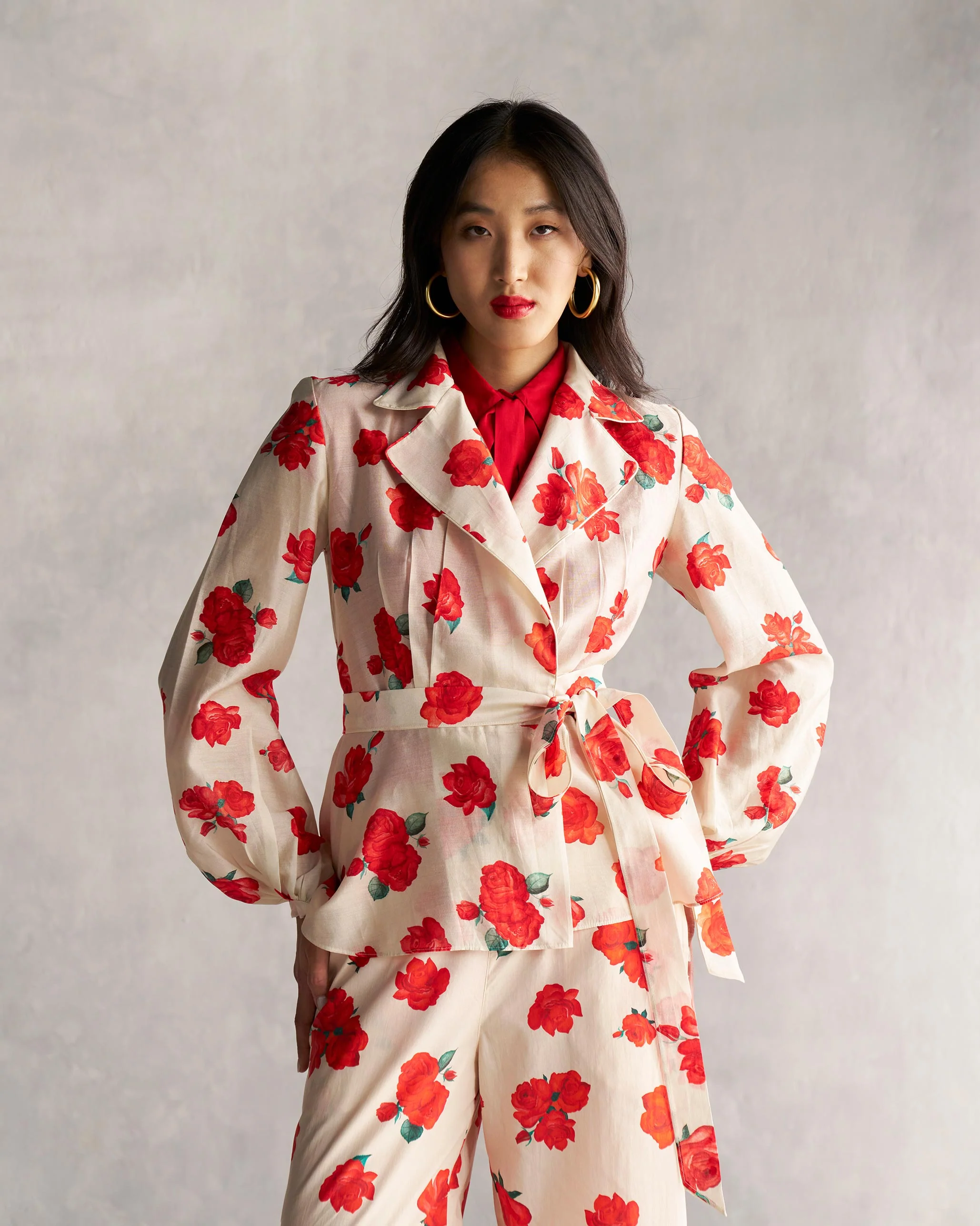 Sky Pants - Ivory & Red - Image 5
