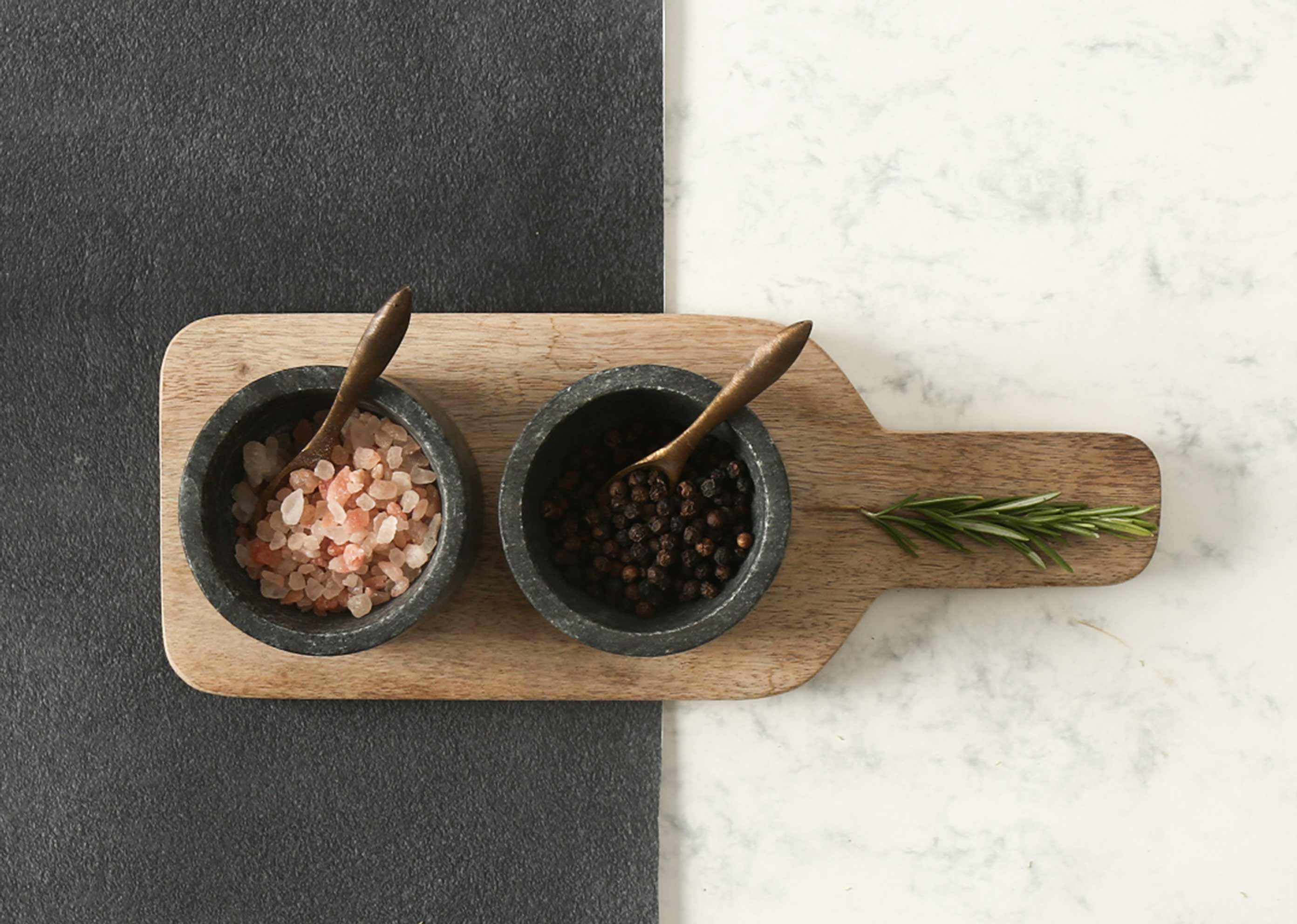 Slate Pinch Pot Set with Tray & Spoons - Image 3