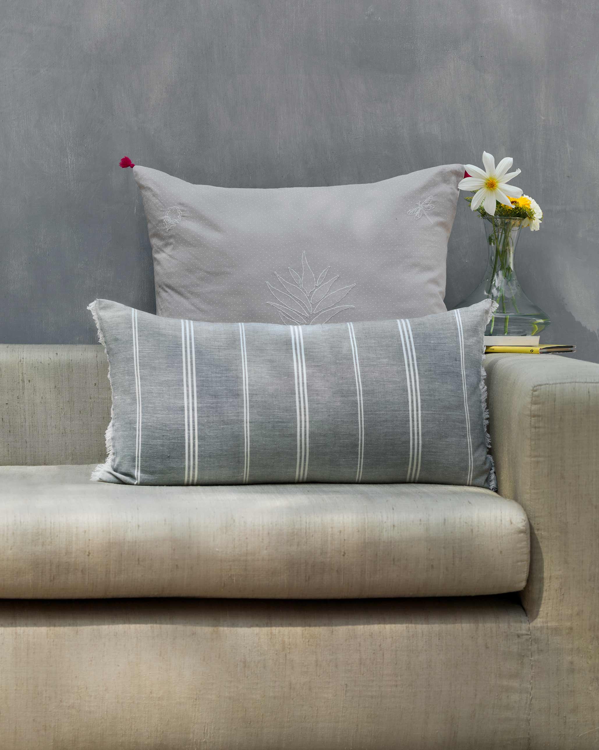 Slate Stripe Pillow Cover - Image 5