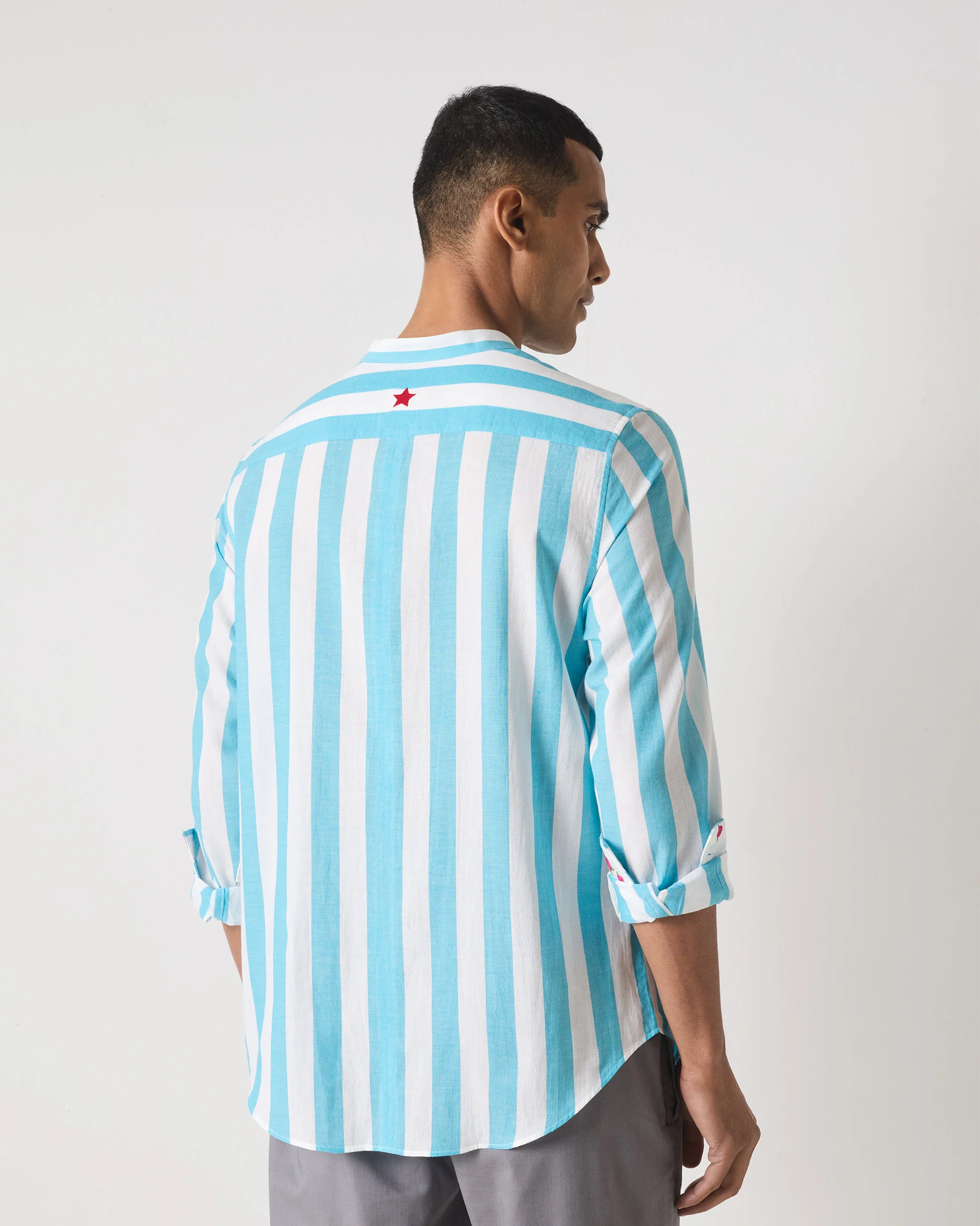 Slim Fit Shirt - Blue Stripes - Image 3
