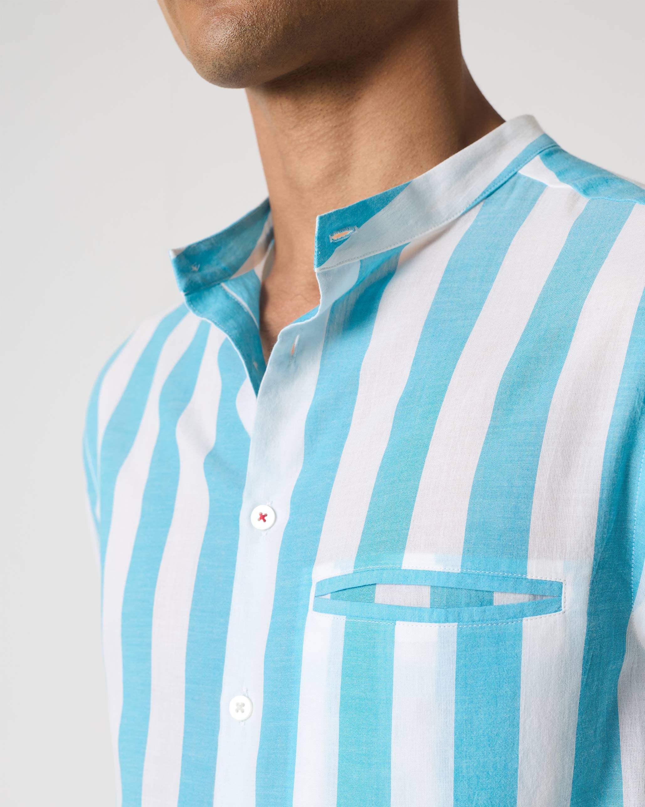 Slim Fit Shirt - Blue Stripes - Image 5