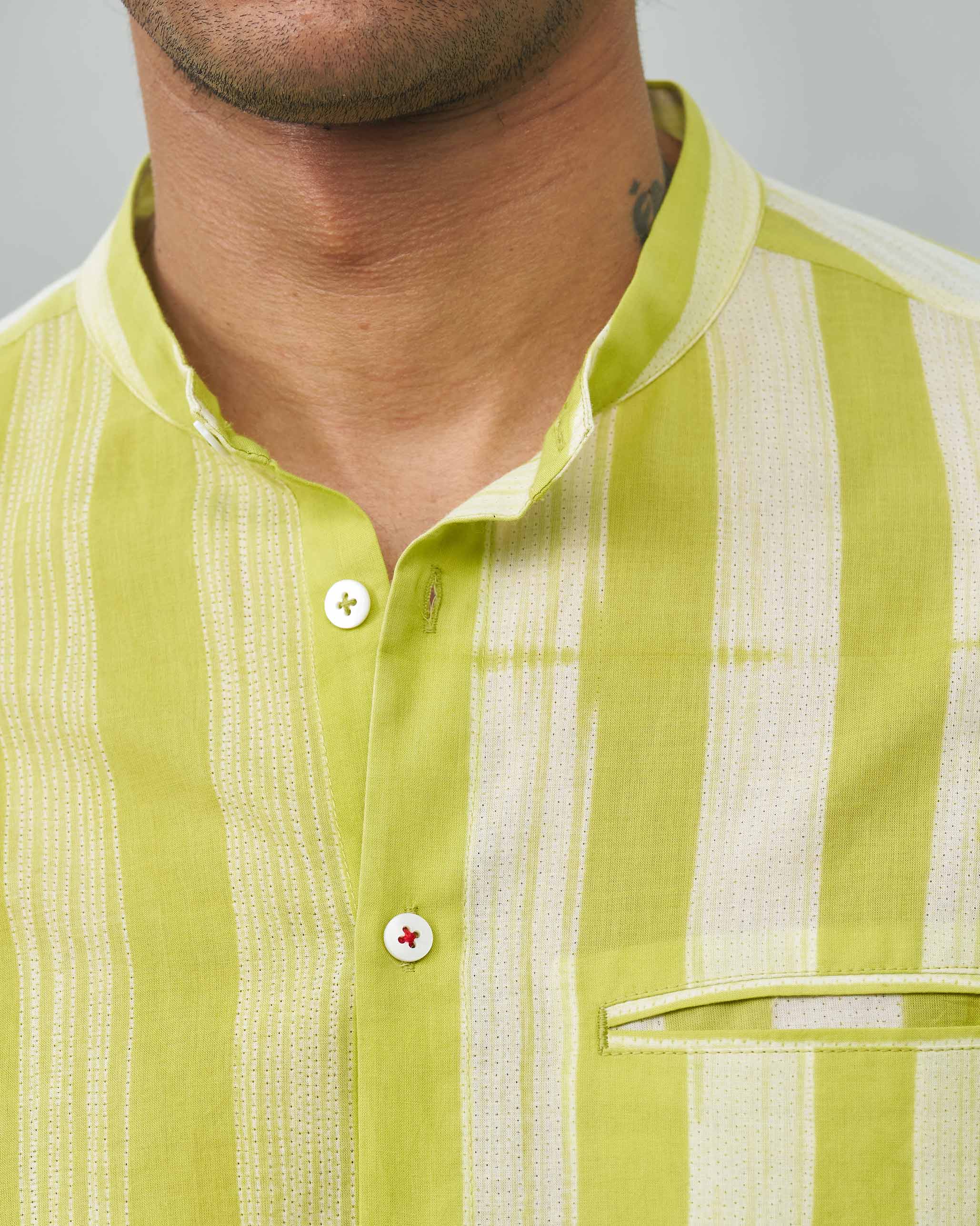 Slim Fit Shirt - Lime - Image 2