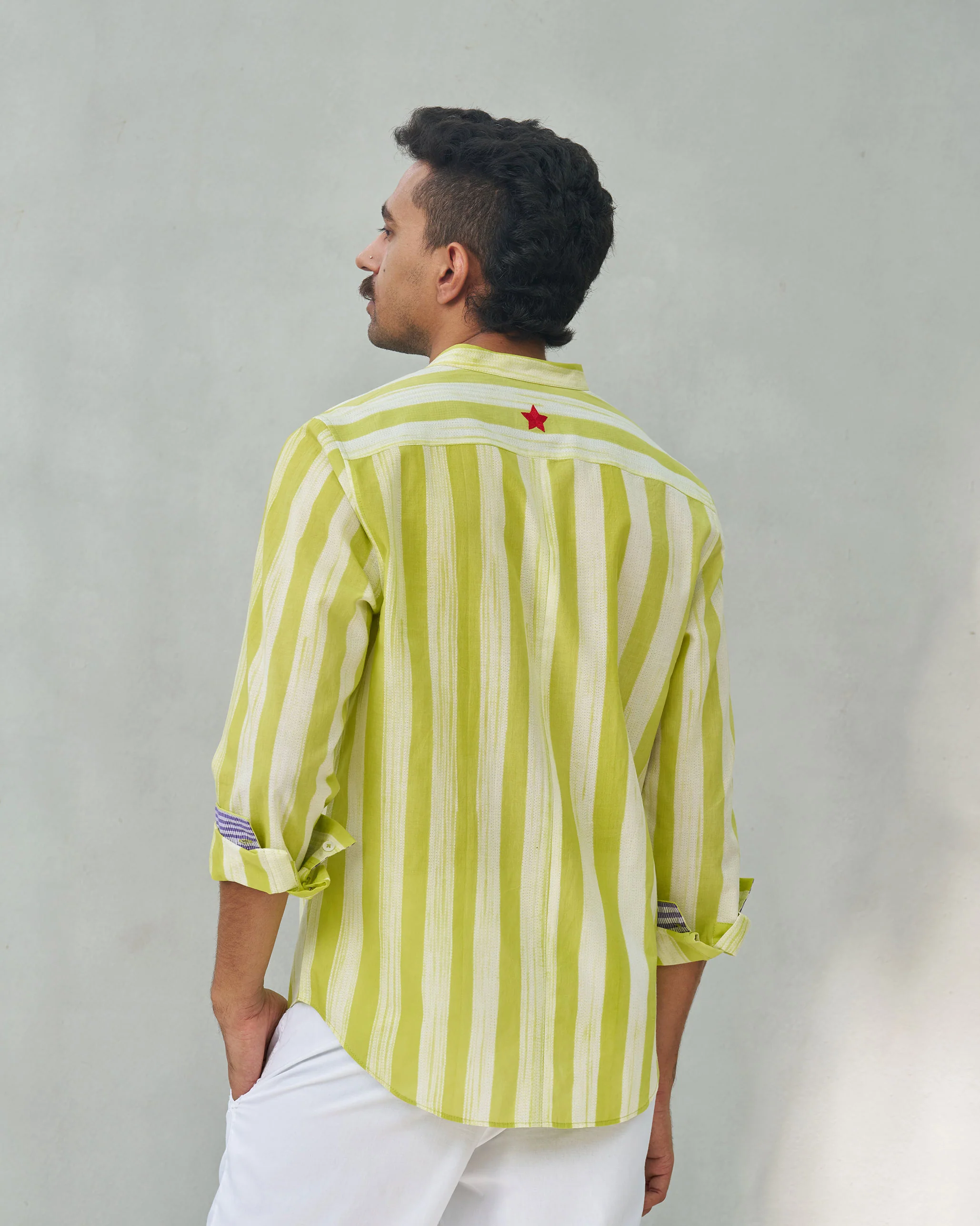 Slim Fit Shirt - Lime - Image 4