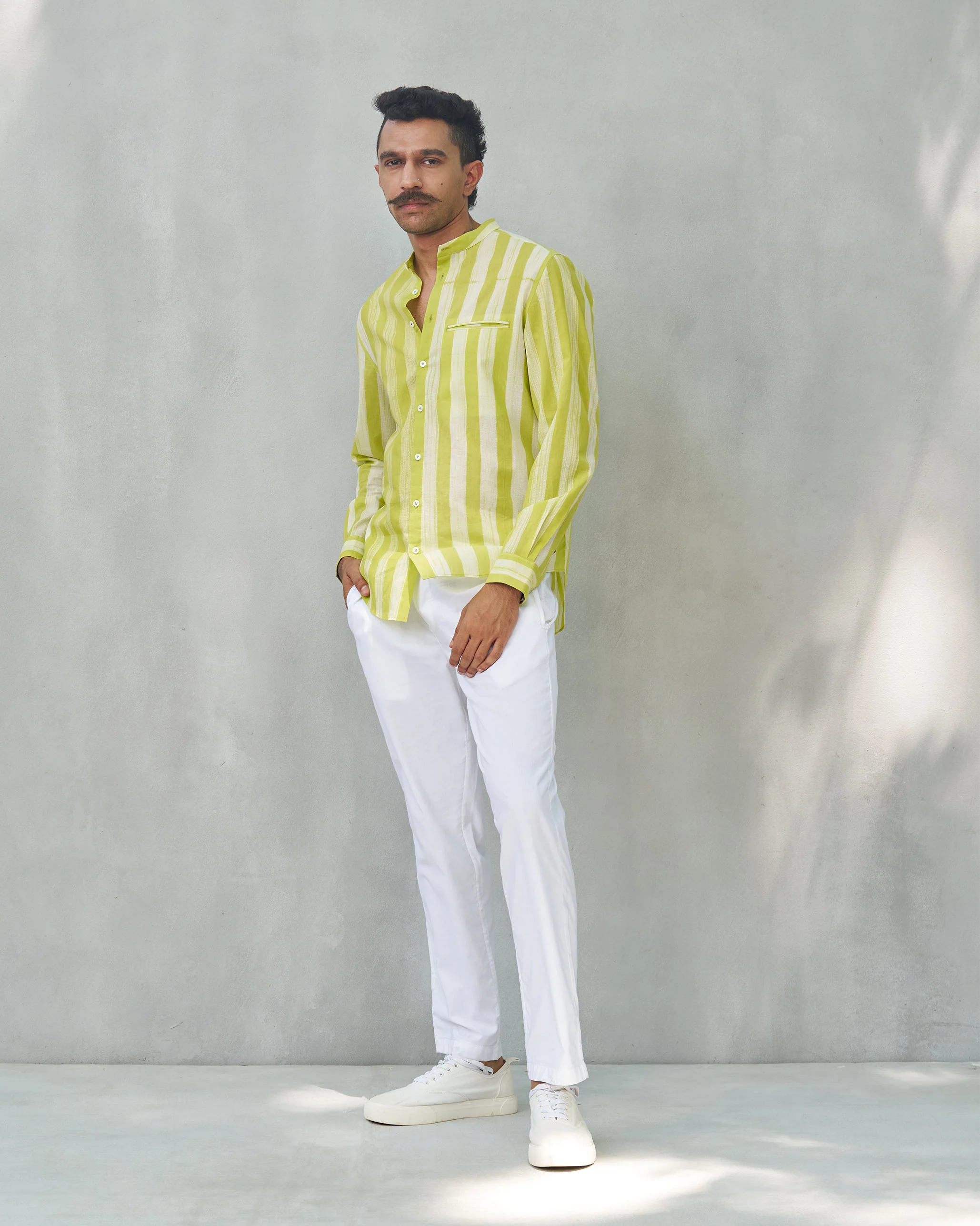 Slim Fit Shirt - Lime - Image 6