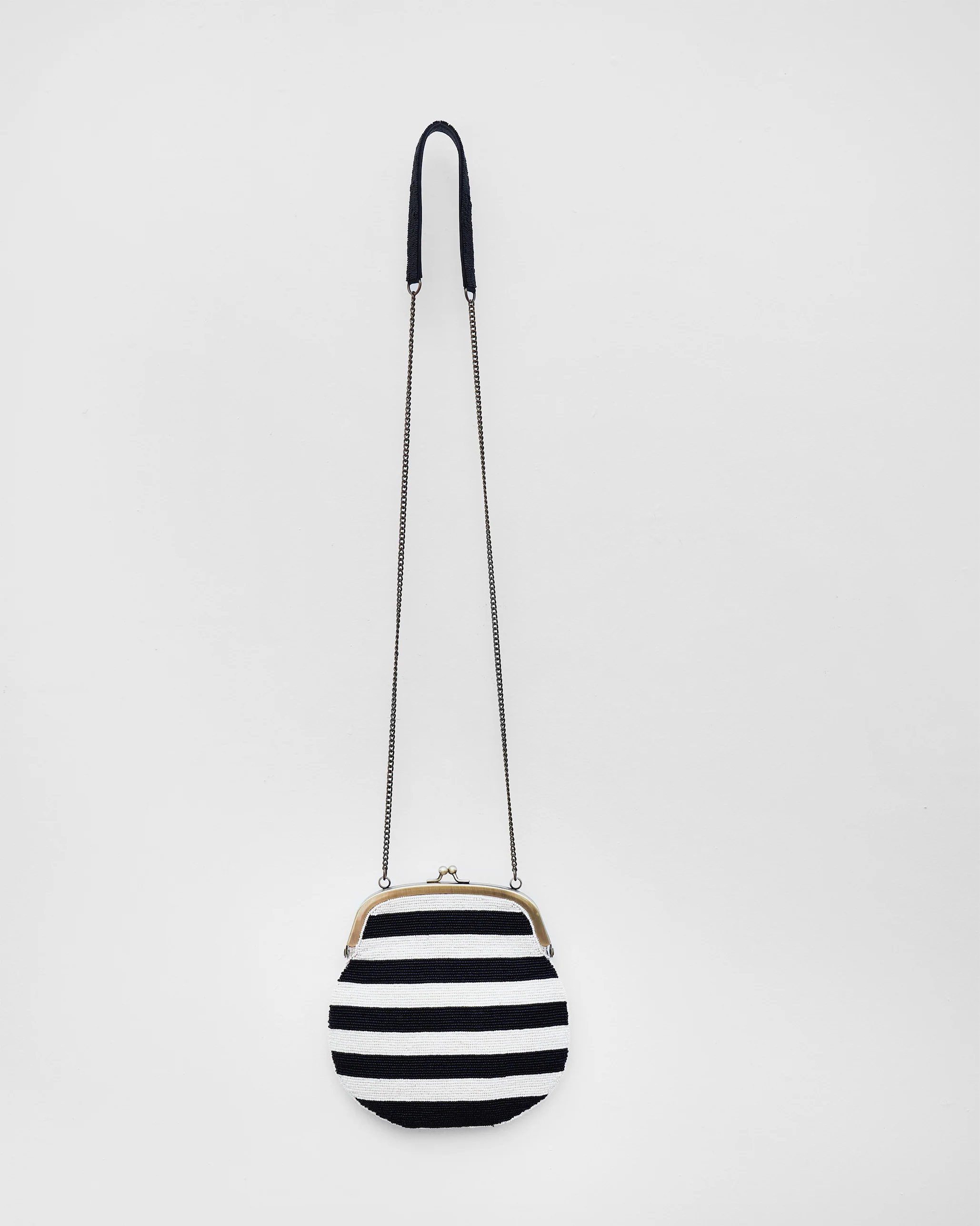Sling Bag - Black & White Stripes - Image 2