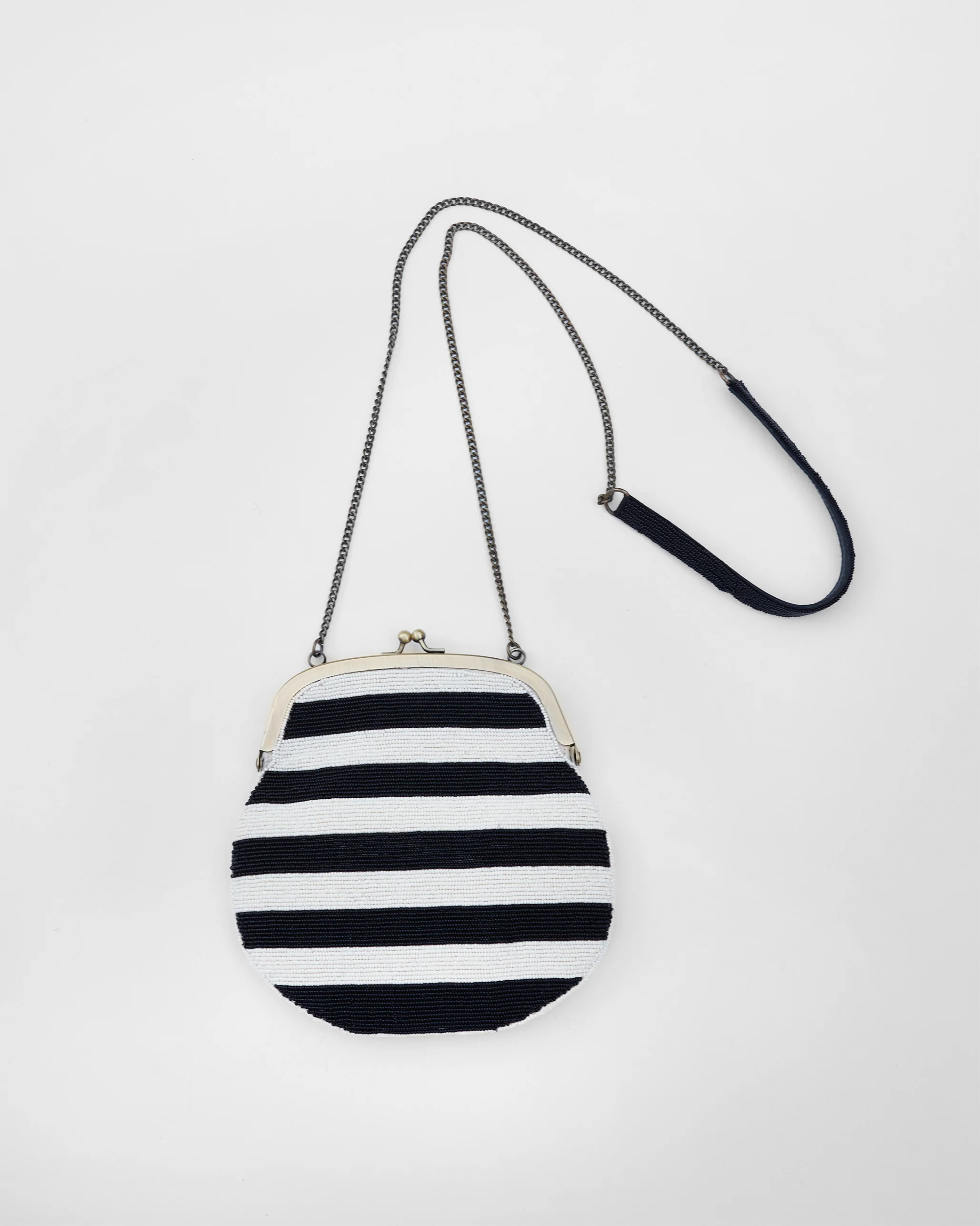 Sling Bag - Black & White Stripes - Image 3