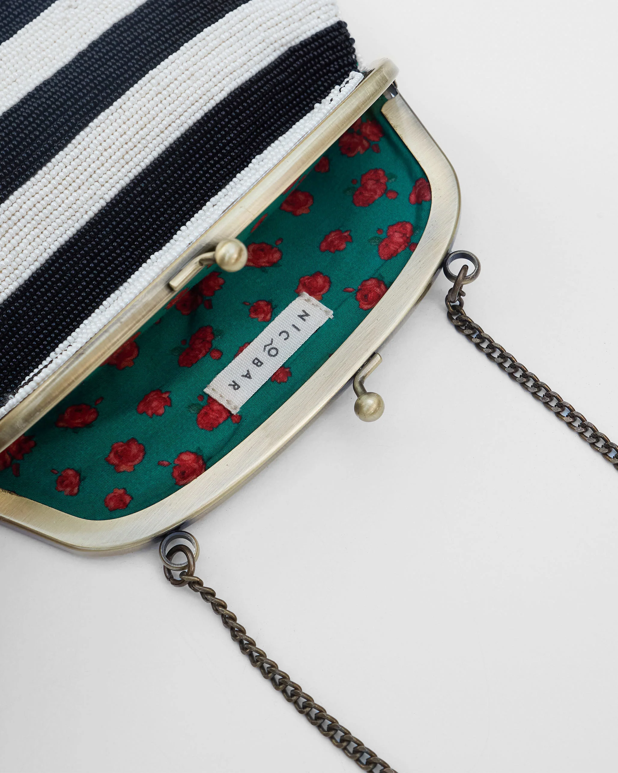 Sling Bag - Black & White Stripes - Image 4