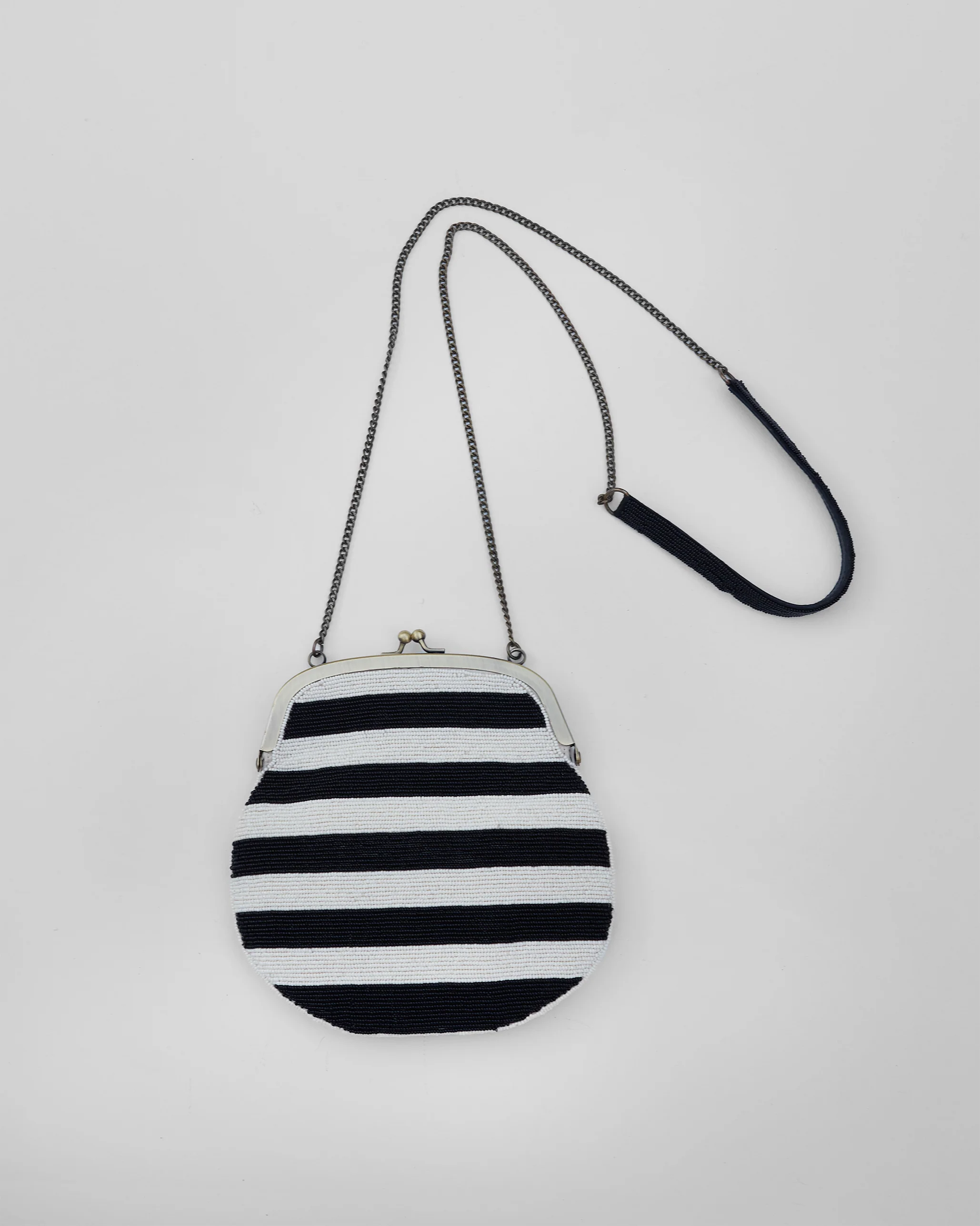 Sling Bag - Black & White Stripes - Image 2