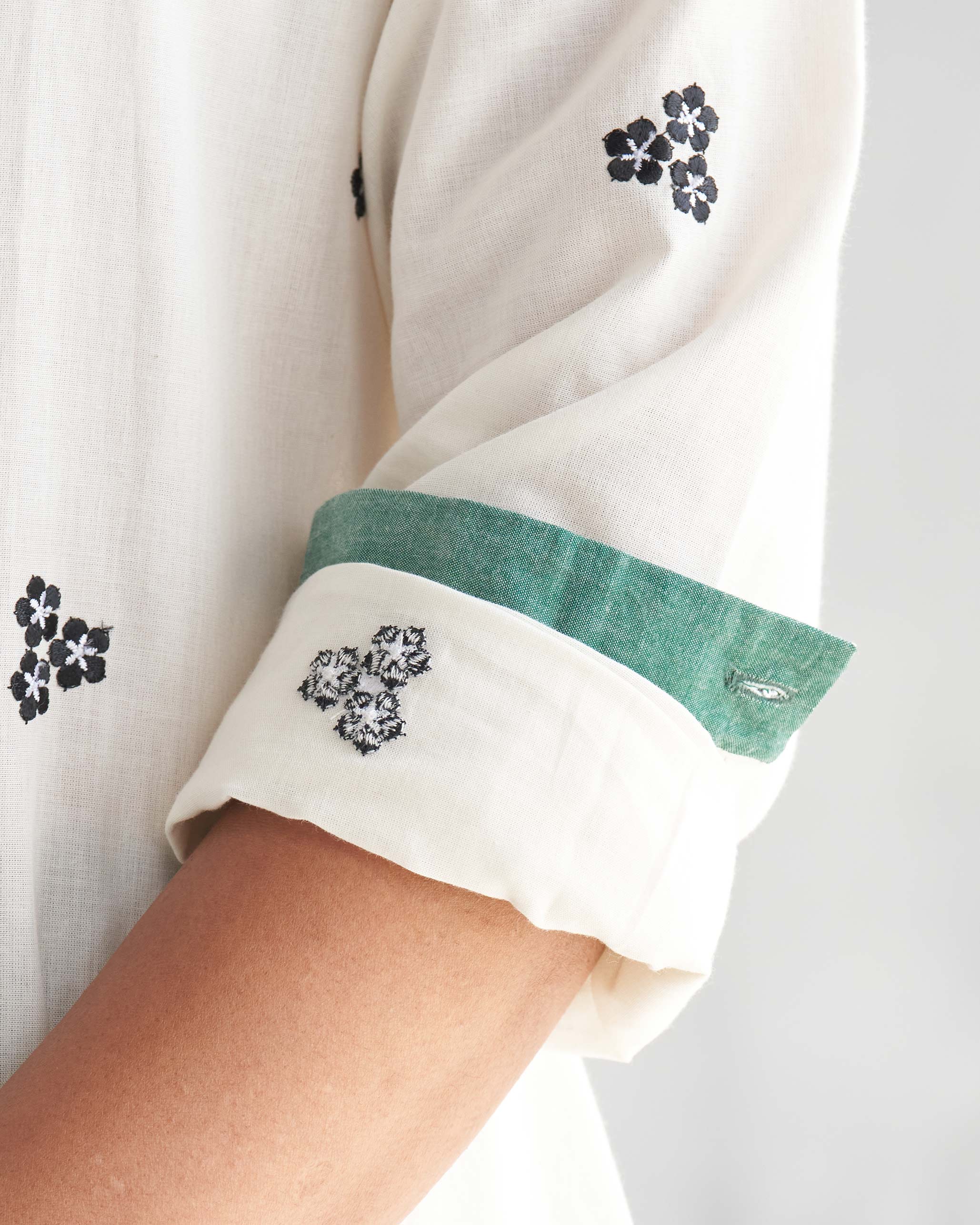 Smocked Back Kurta - Ivory - Image 2