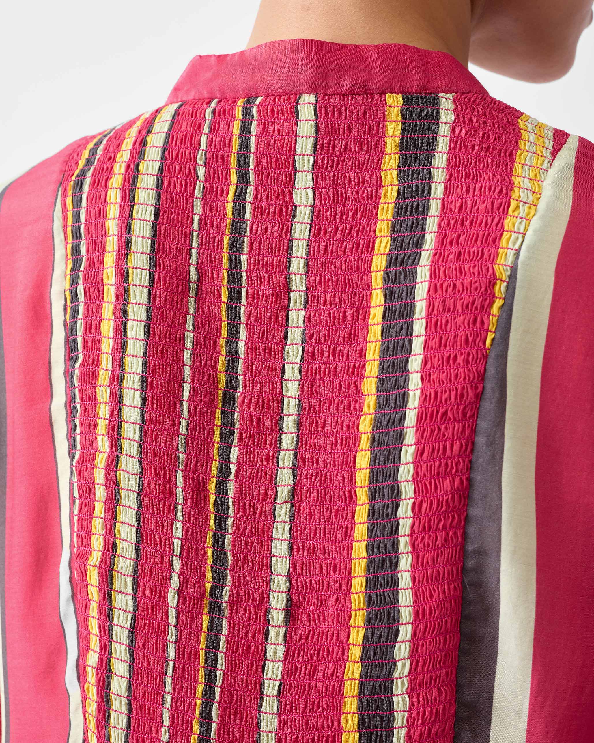 Smocked Back Kurta - Multicolor Print - Image 6