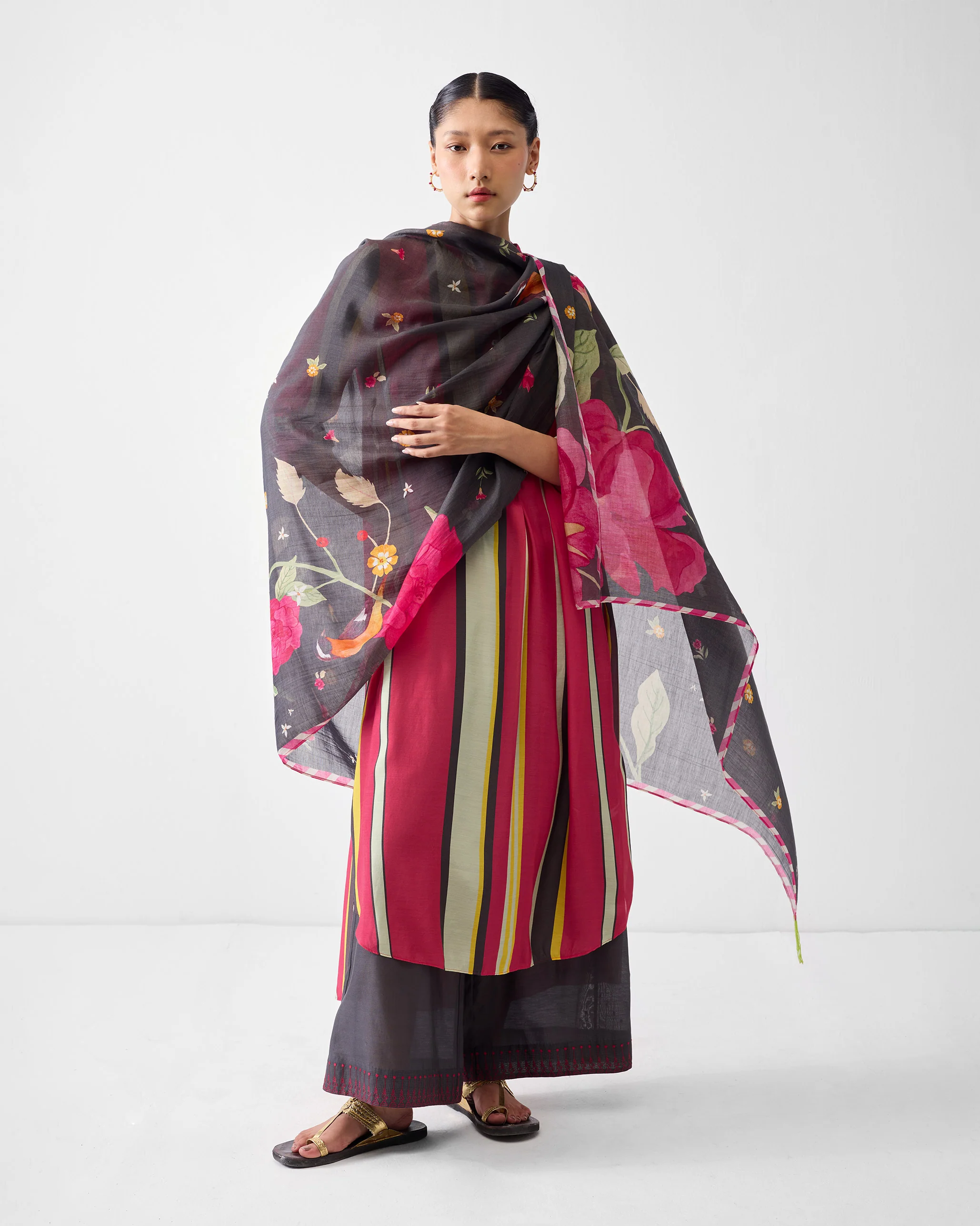 Smocked Back Kurta - Multicolor Print - Image 7