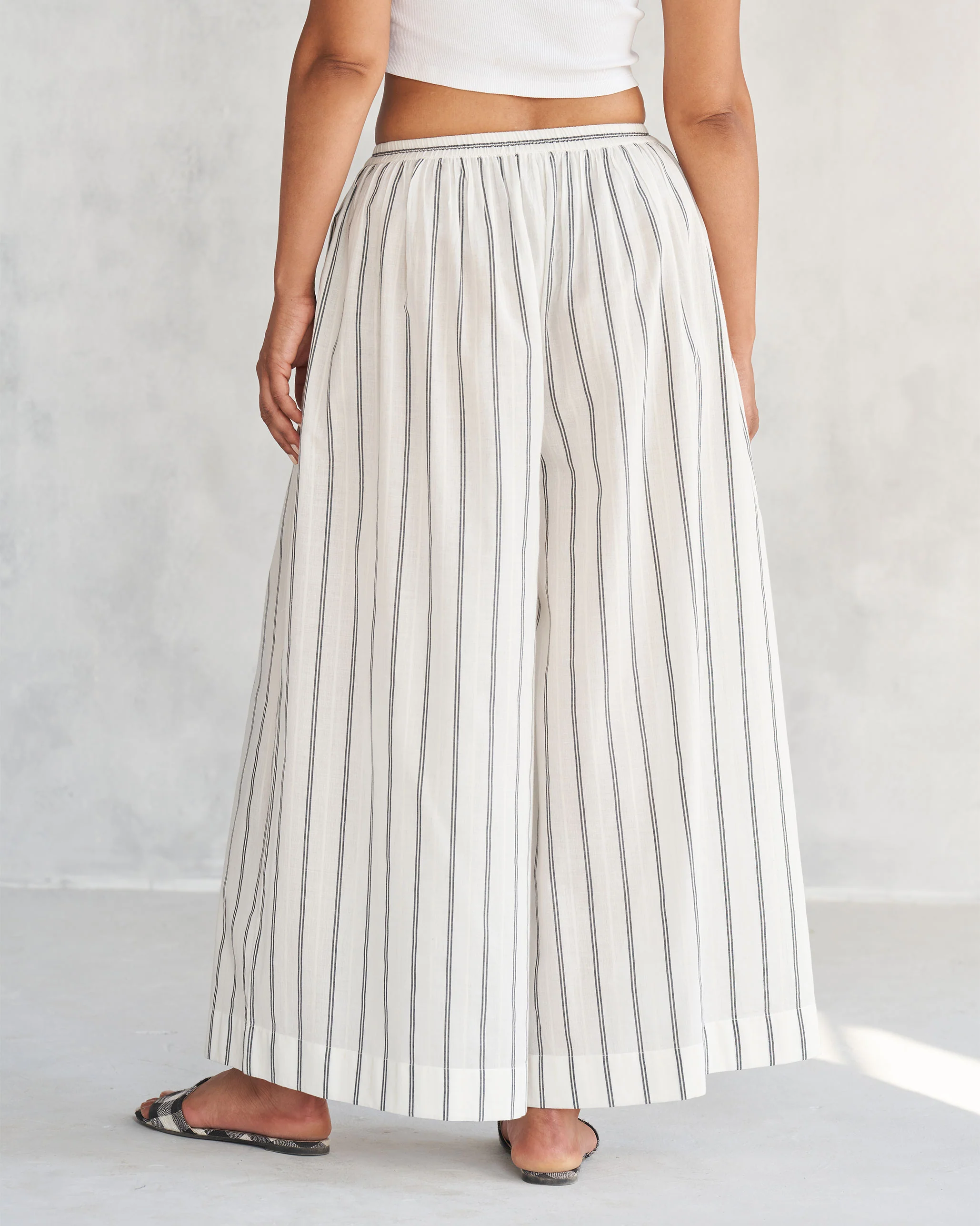 Soto Flared Pants - Black & Ivory - Image 3