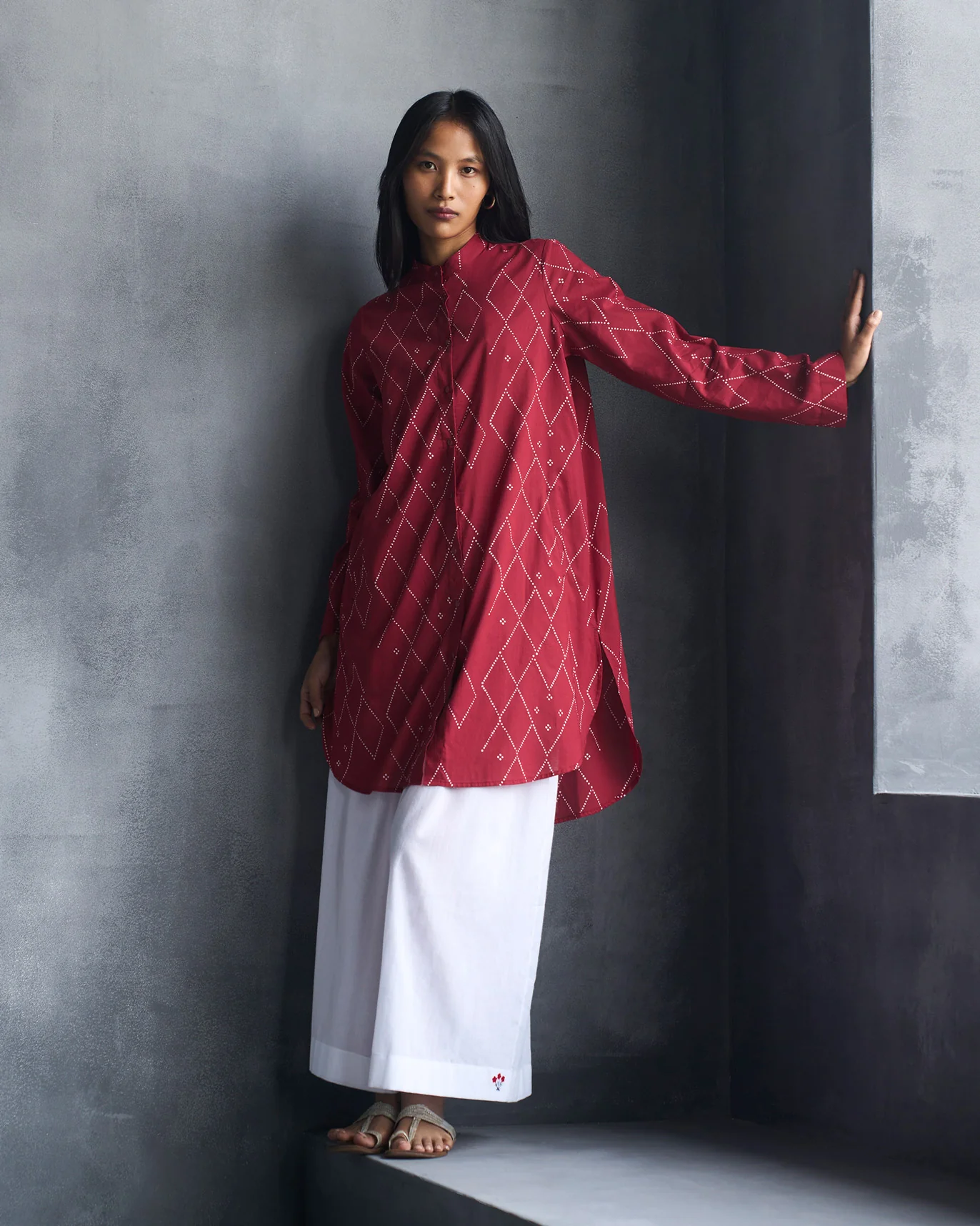 Soto Flared Pants - White & Red - Image 6