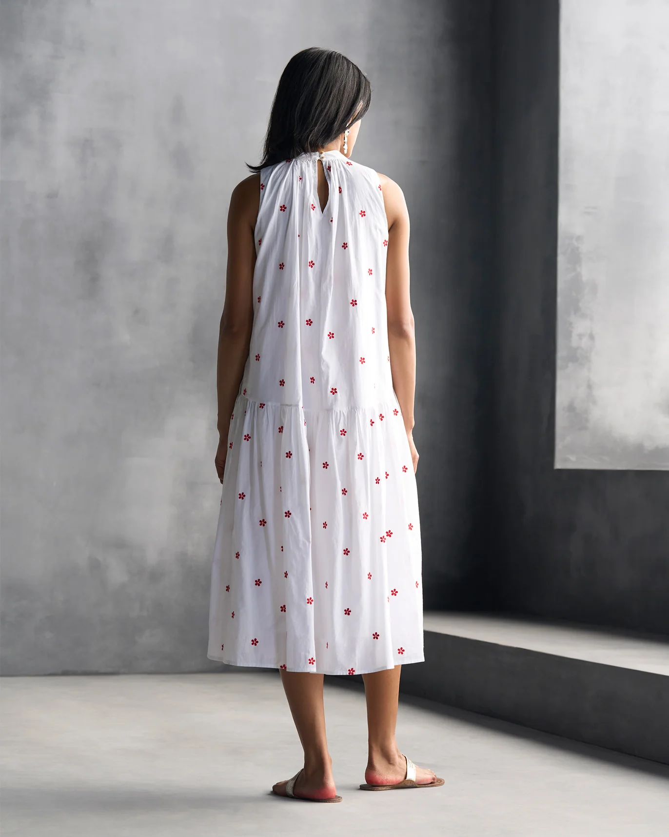 Soto Neckband Dress - White - Image 3