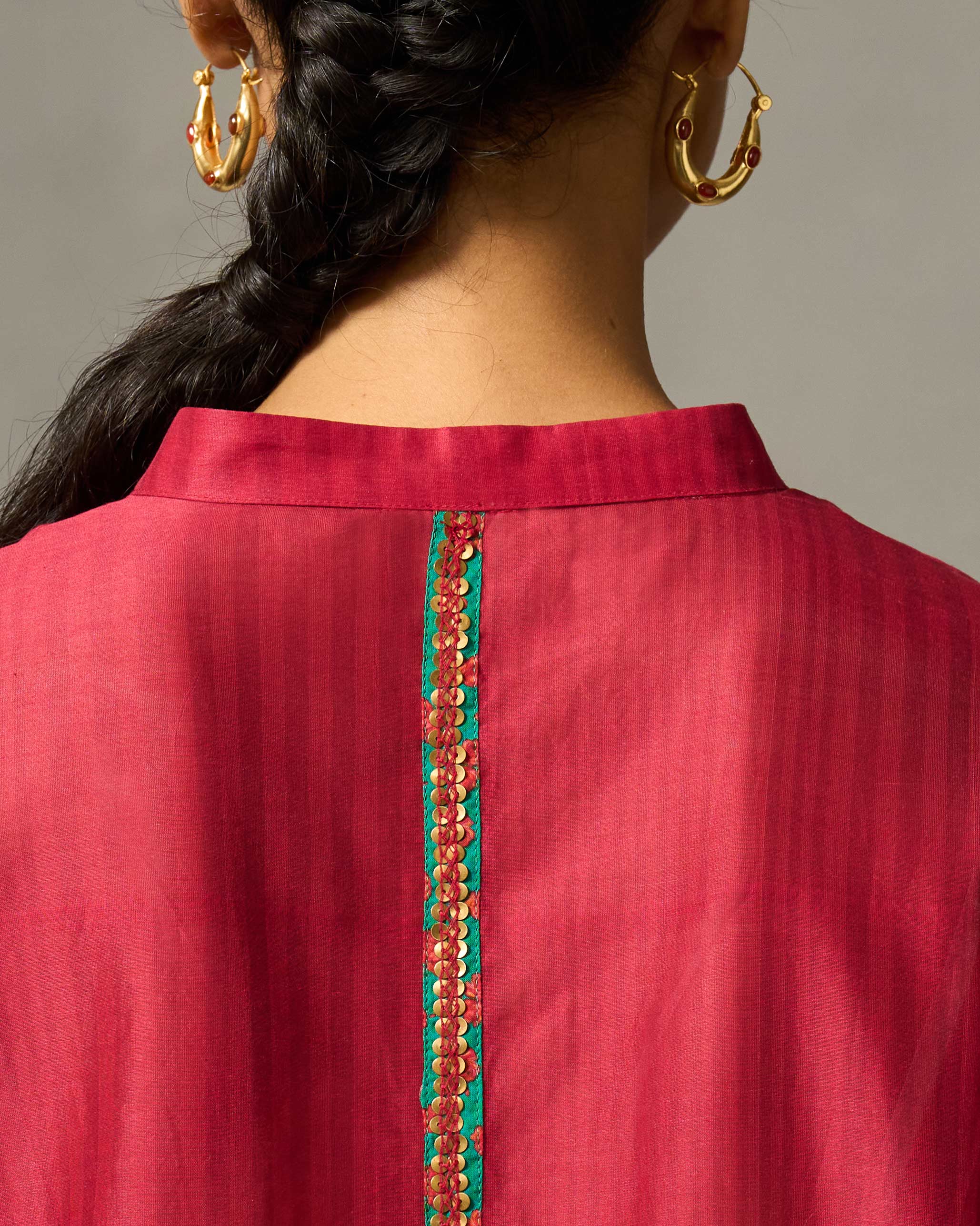 Souk Kurta - Red Stripes - Image 3