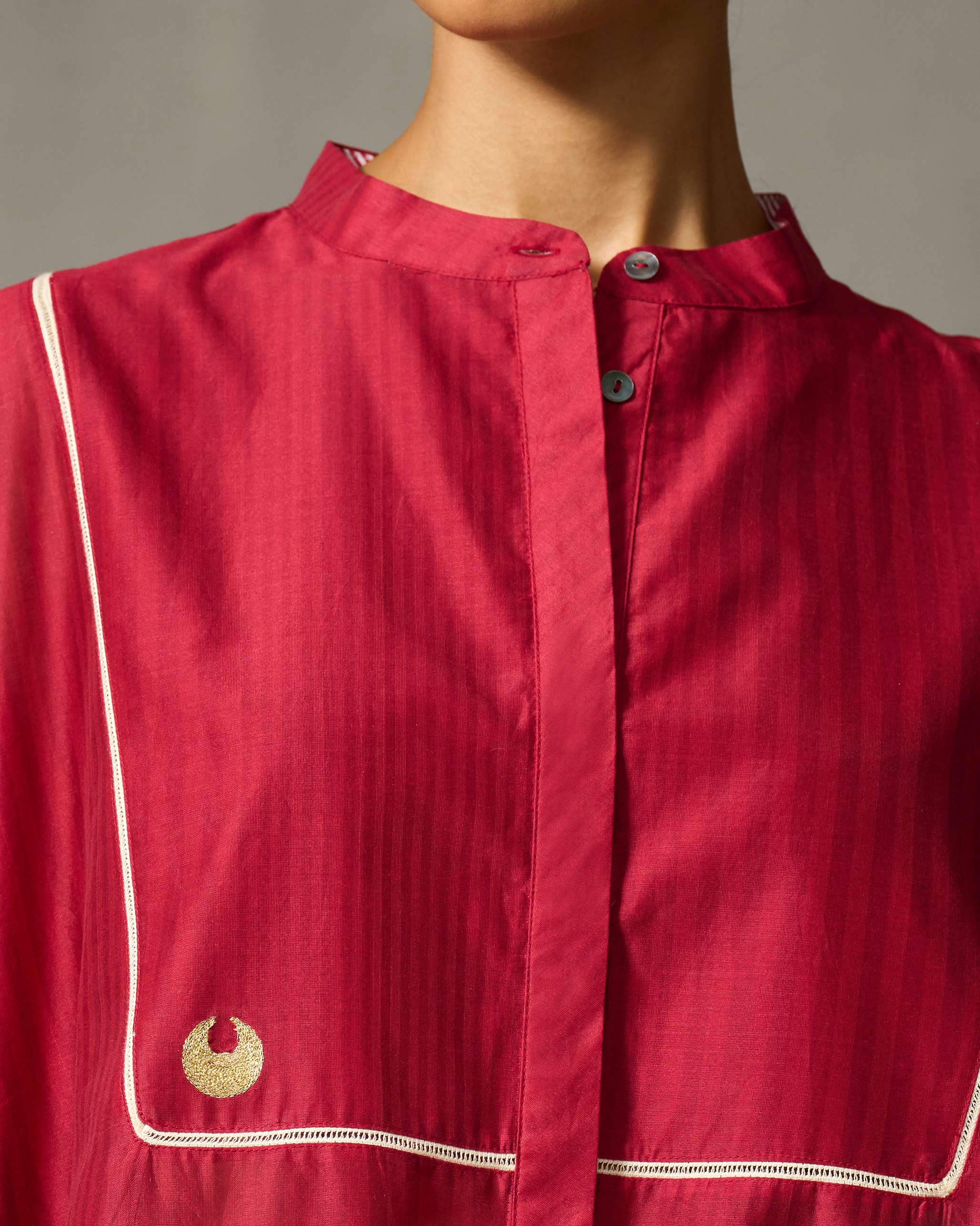 Souk Kurta - Red Stripes - Image 4