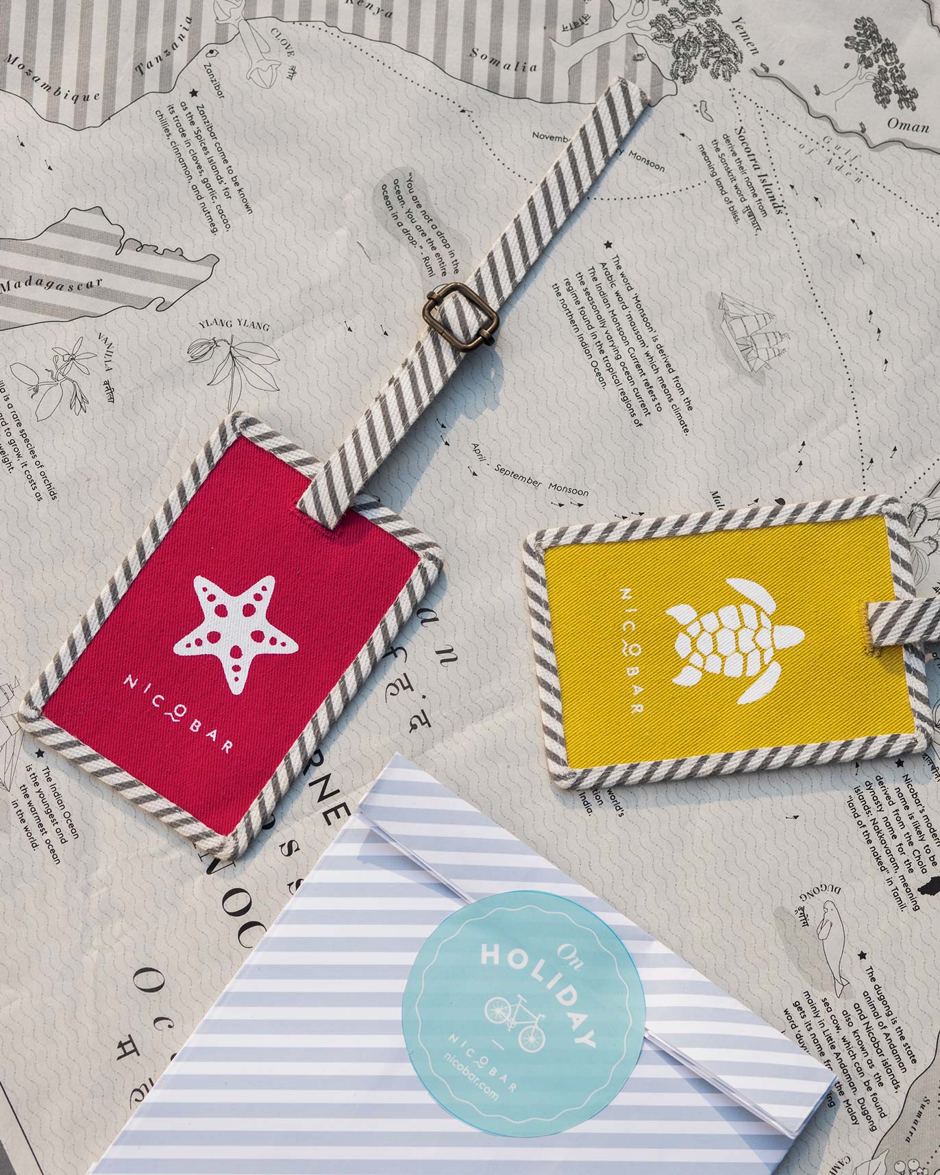 Starfish Bag Tag - Beetroot - Image 4