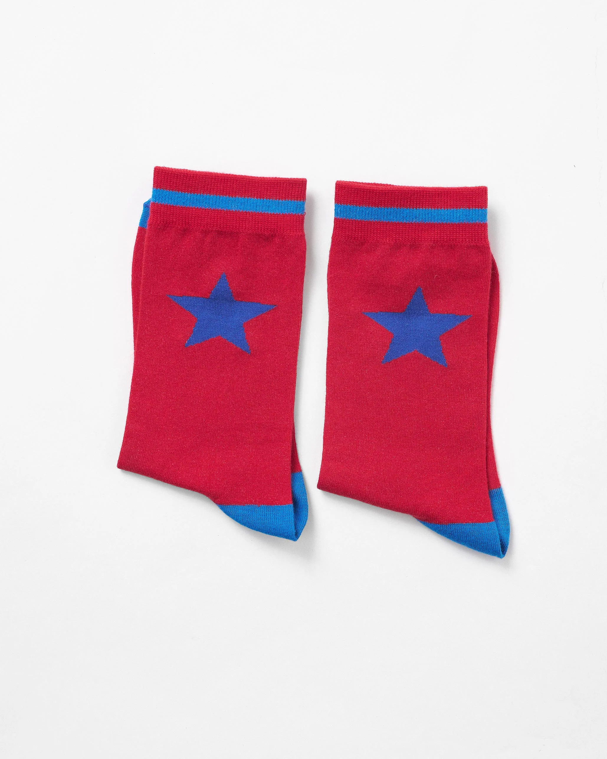 Starstruck Socks - Red & Cobalt Blue - Image 5