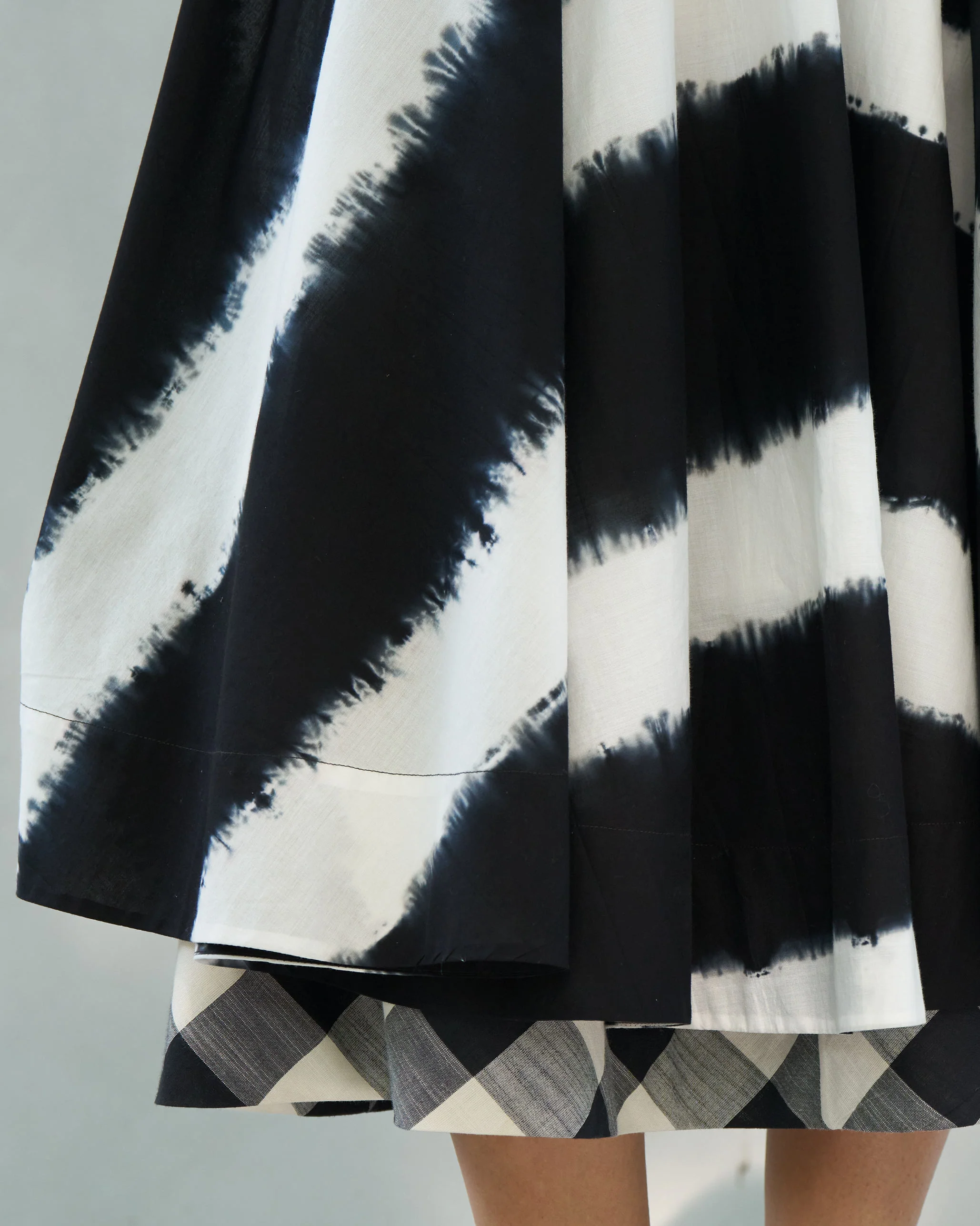 Strappy Smocked Dress - Black & Ivory - Image 3
