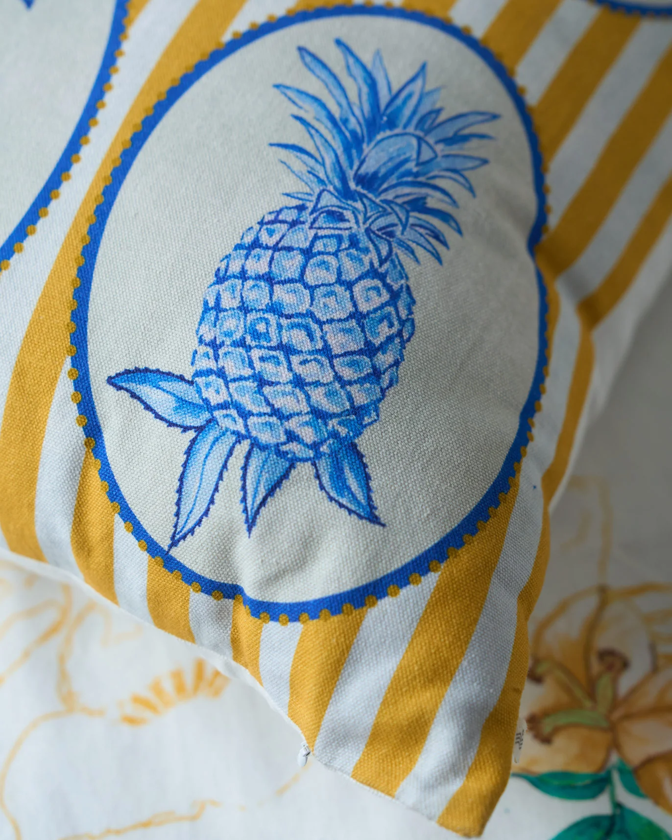 Striped Ananas Cushion Cover - Image 2