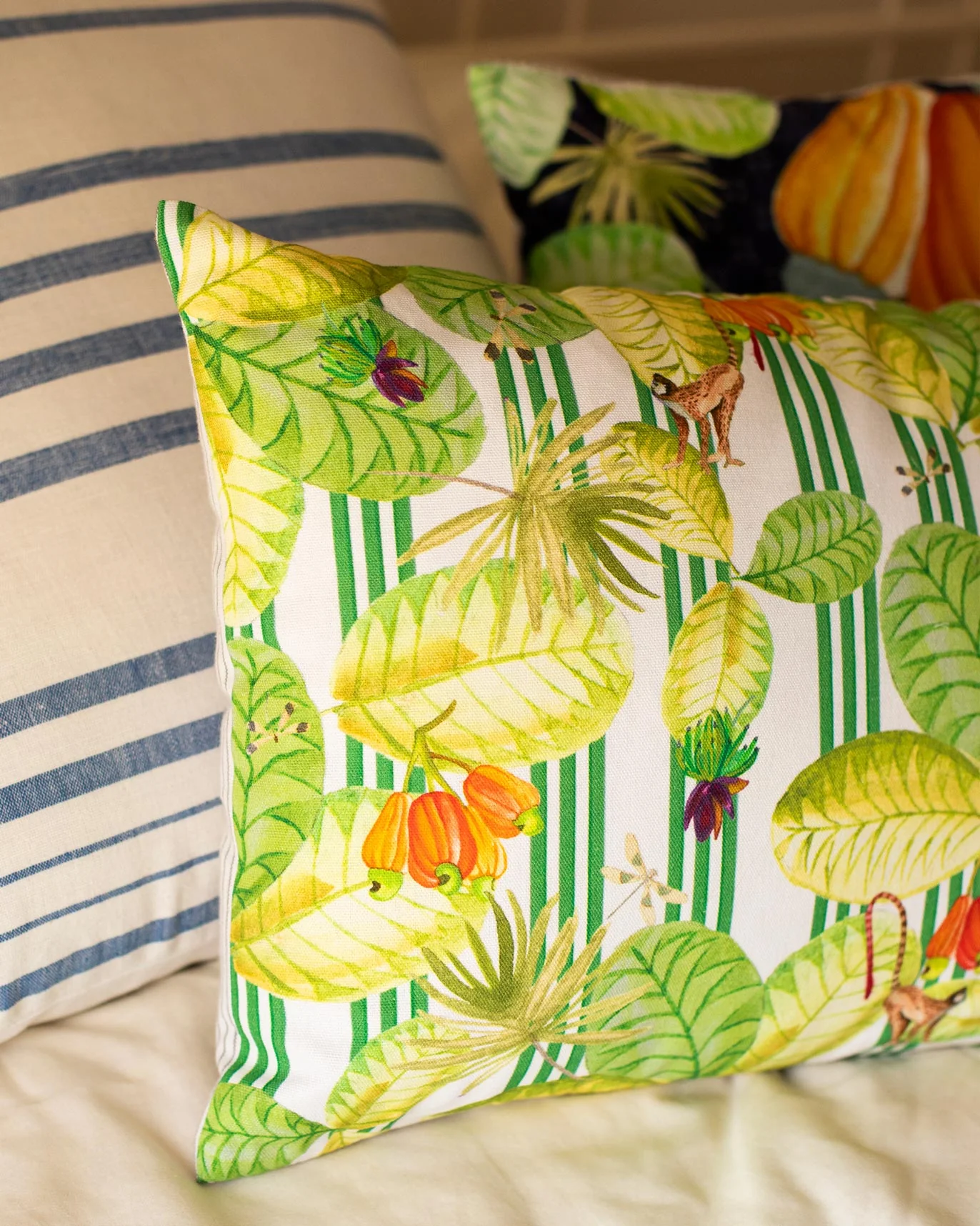 Striped Cashew Cushion Cover - Image 2